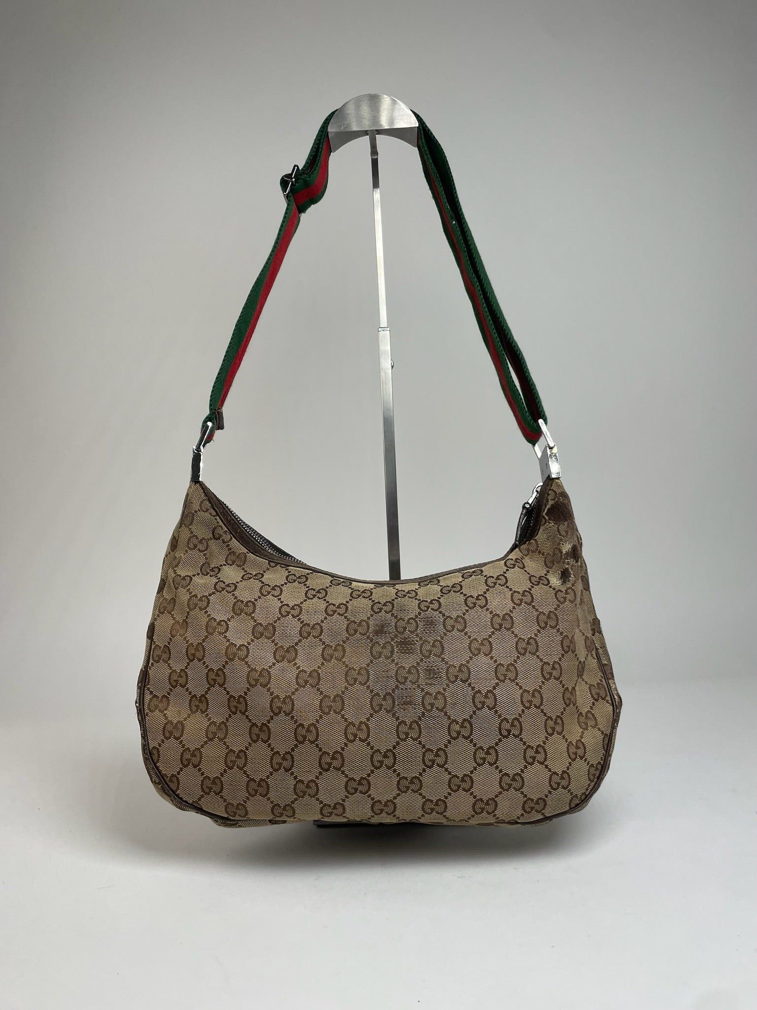 Gucci Vintage Croissant Multiway Monogram Bag beige brown Size ONE SIZE - 2 Thumbnail