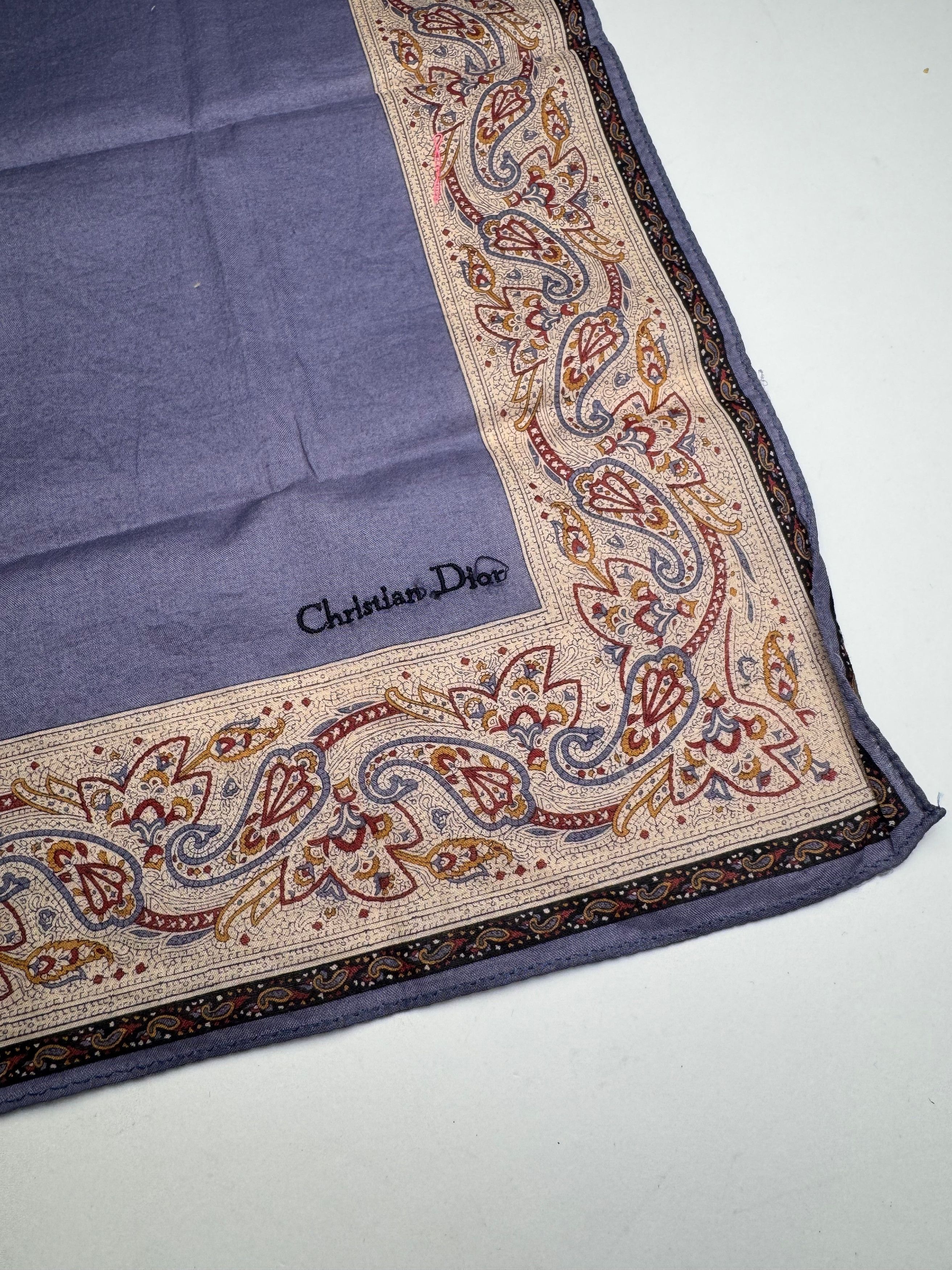 Dior Vintage Scarf Purple Brown Size ONE SIZE - 2 Thumbnail