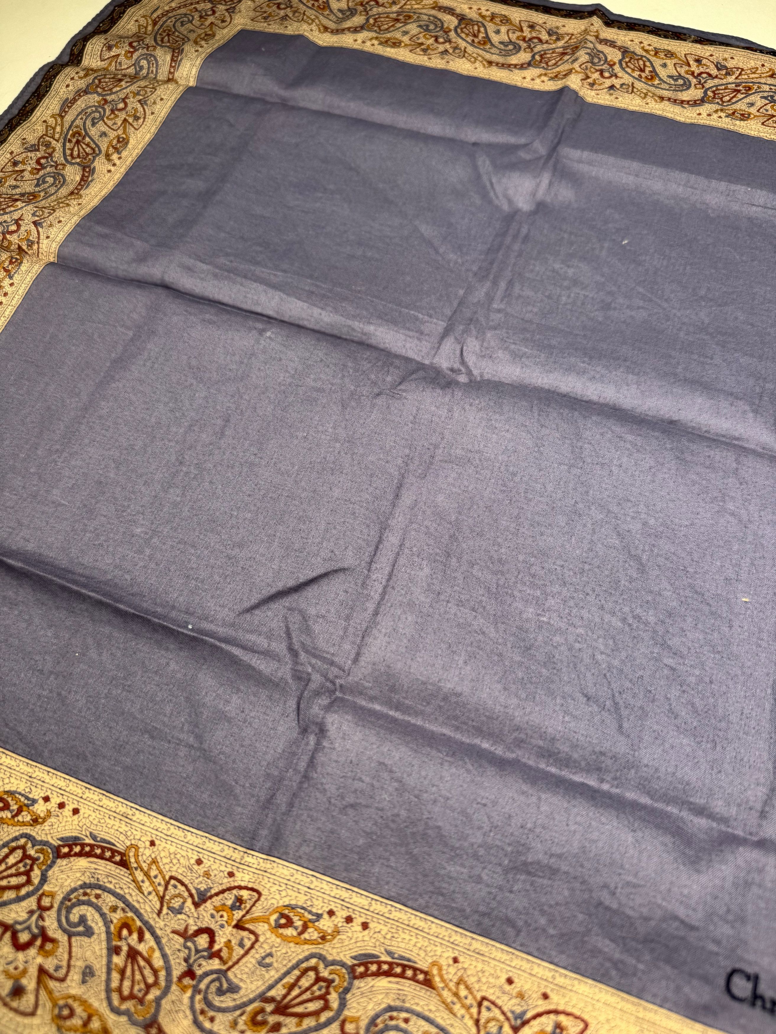 Dior Vintage Scarf Purple Brown Size ONE SIZE - 3 Thumbnail