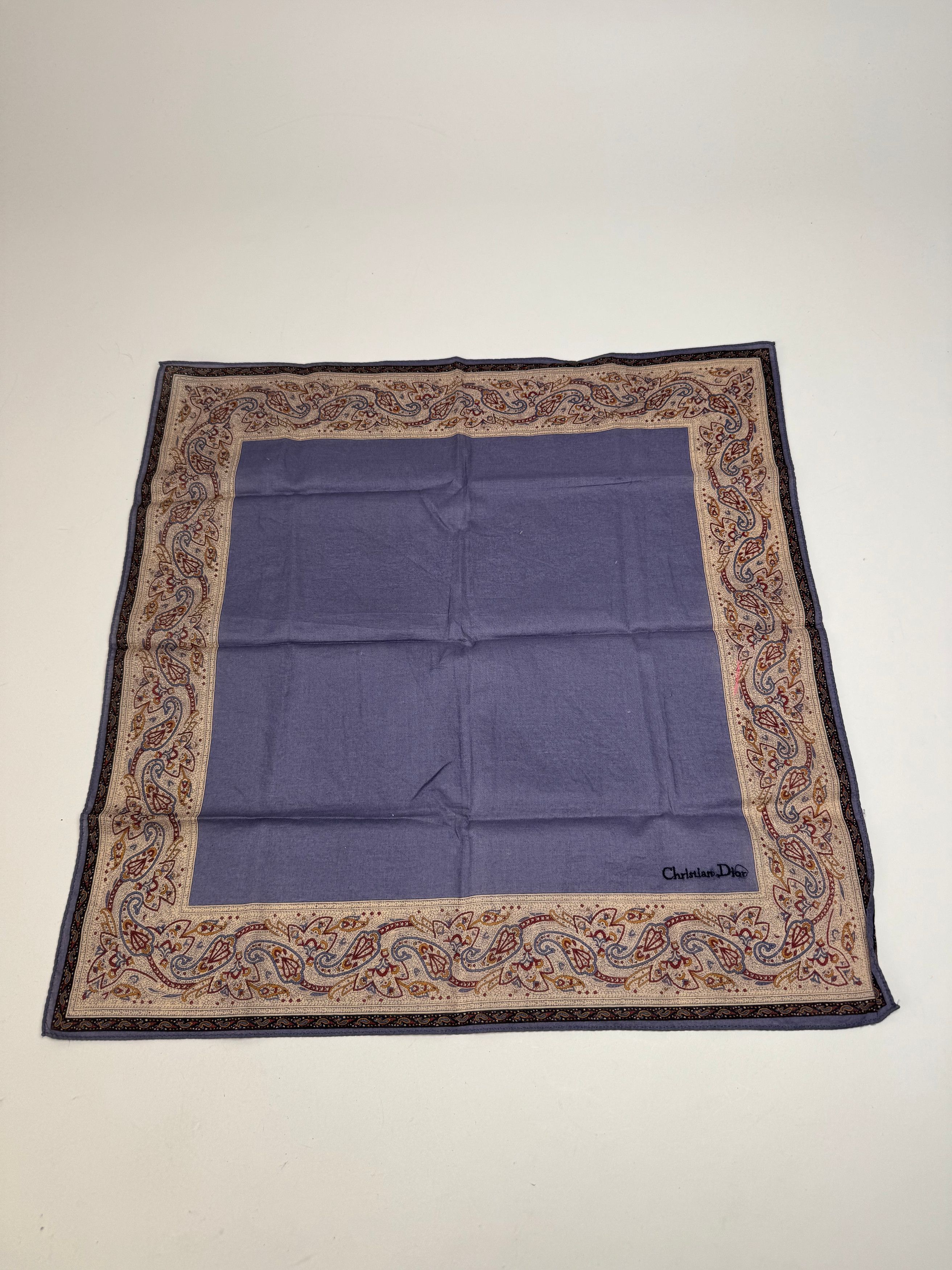 Dior Vintage Scarf Purple Brown Size ONE SIZE - 9 Thumbnail