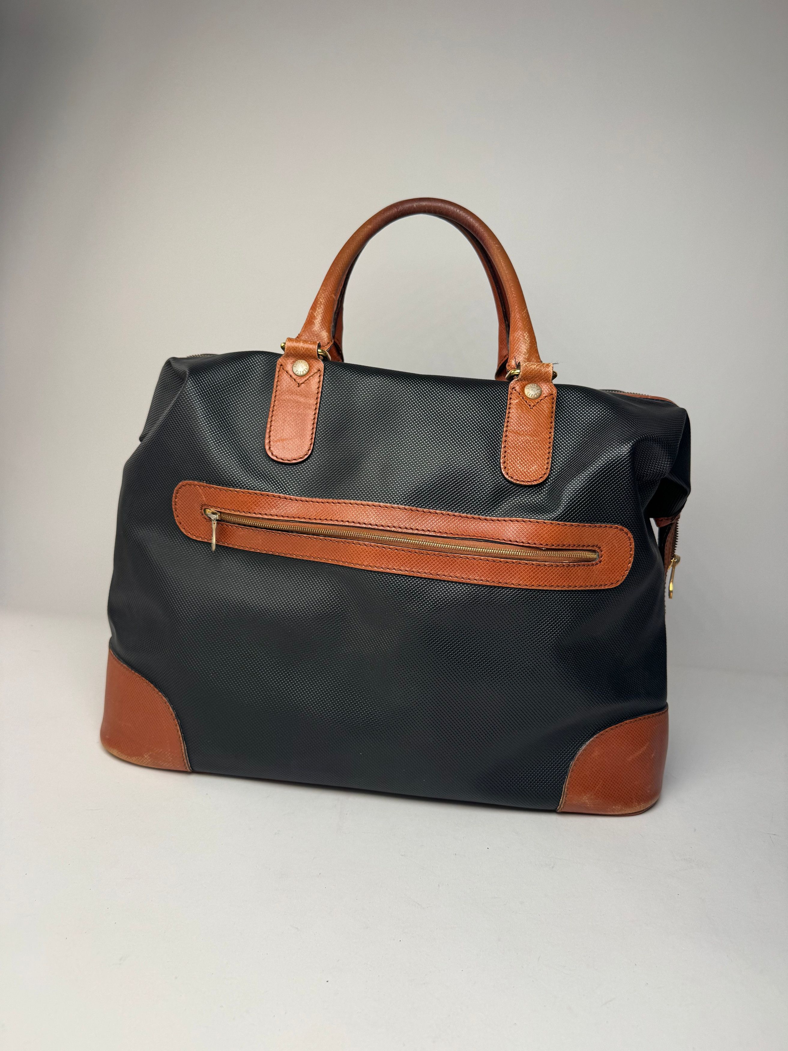 Bottega Veneta Vintage Leather Travel Bag Black Brown Size ONE SIZE - 14 Thumbnail