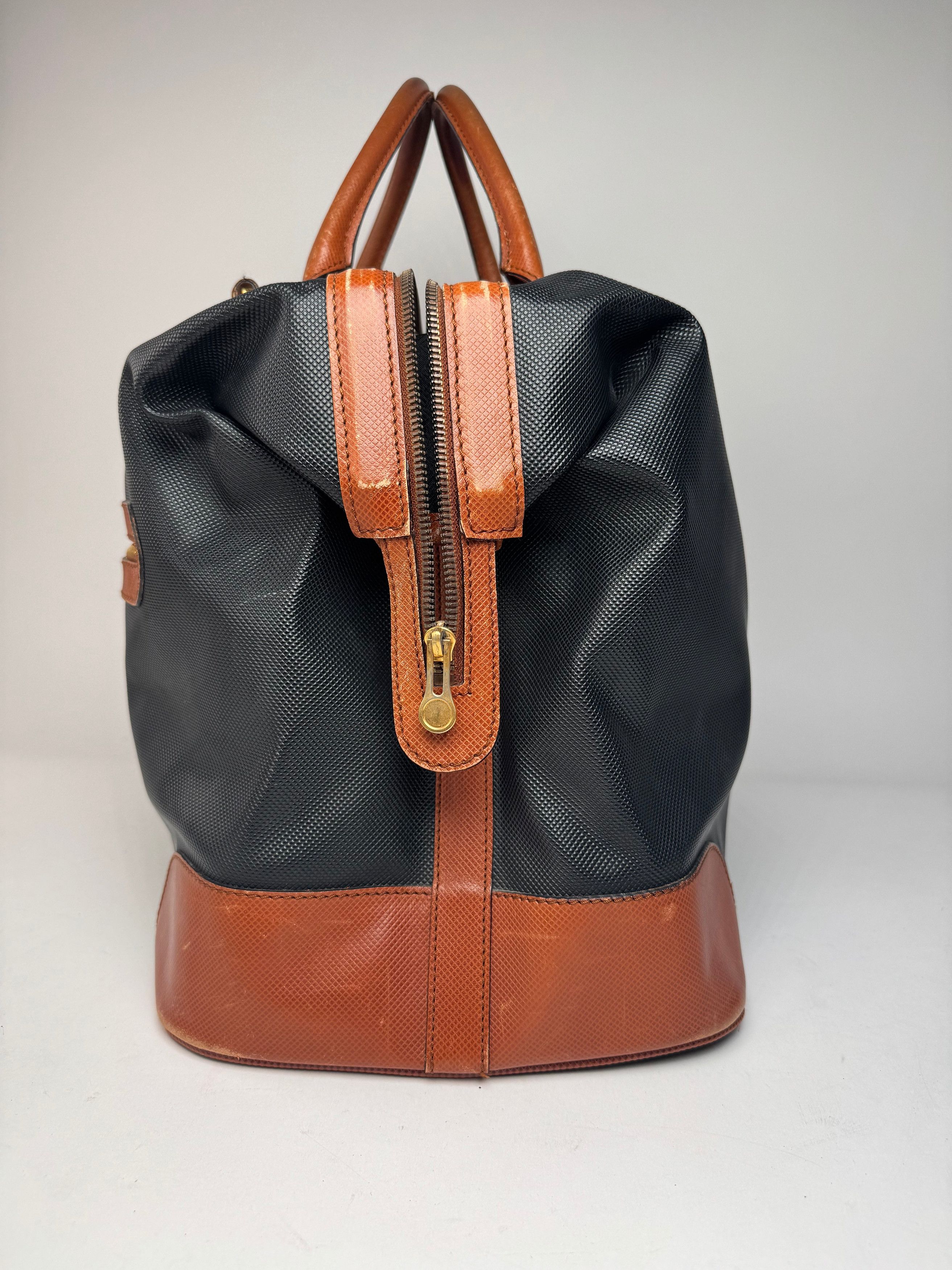 Bottega Veneta Vintage Leather Travel Bag Black Brown Size ONE SIZE - 5 Thumbnail