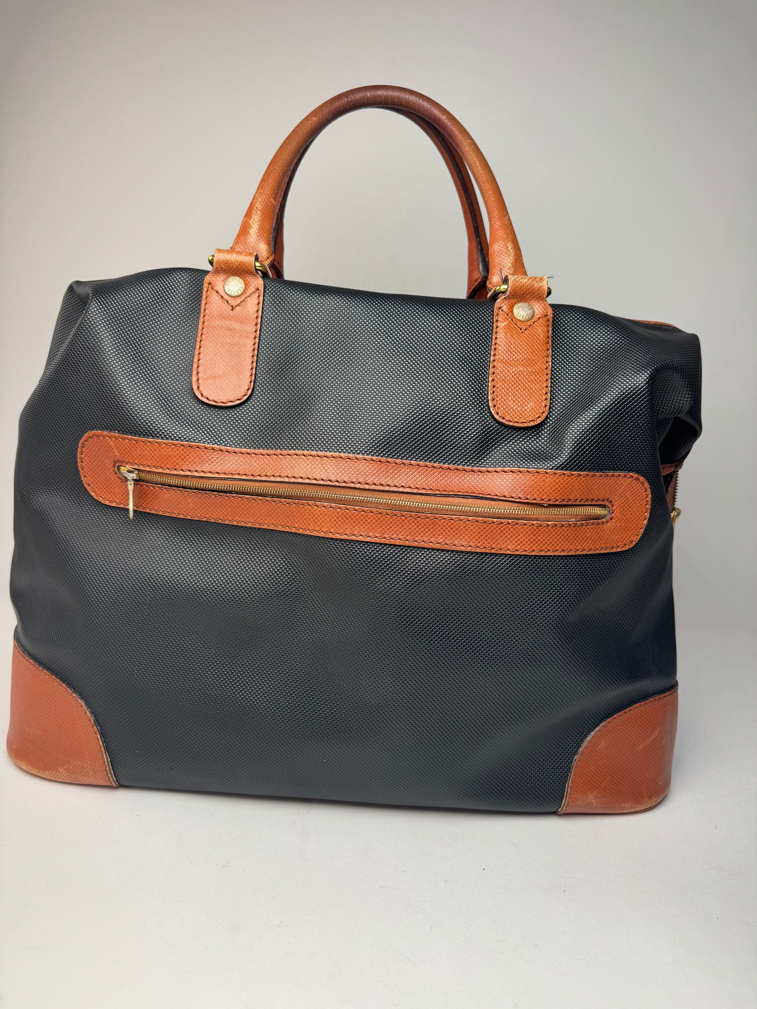 Bottega Veneta Vintage Leather Travel Bag Black Brown Size ONE SIZE - 8 Thumbnail