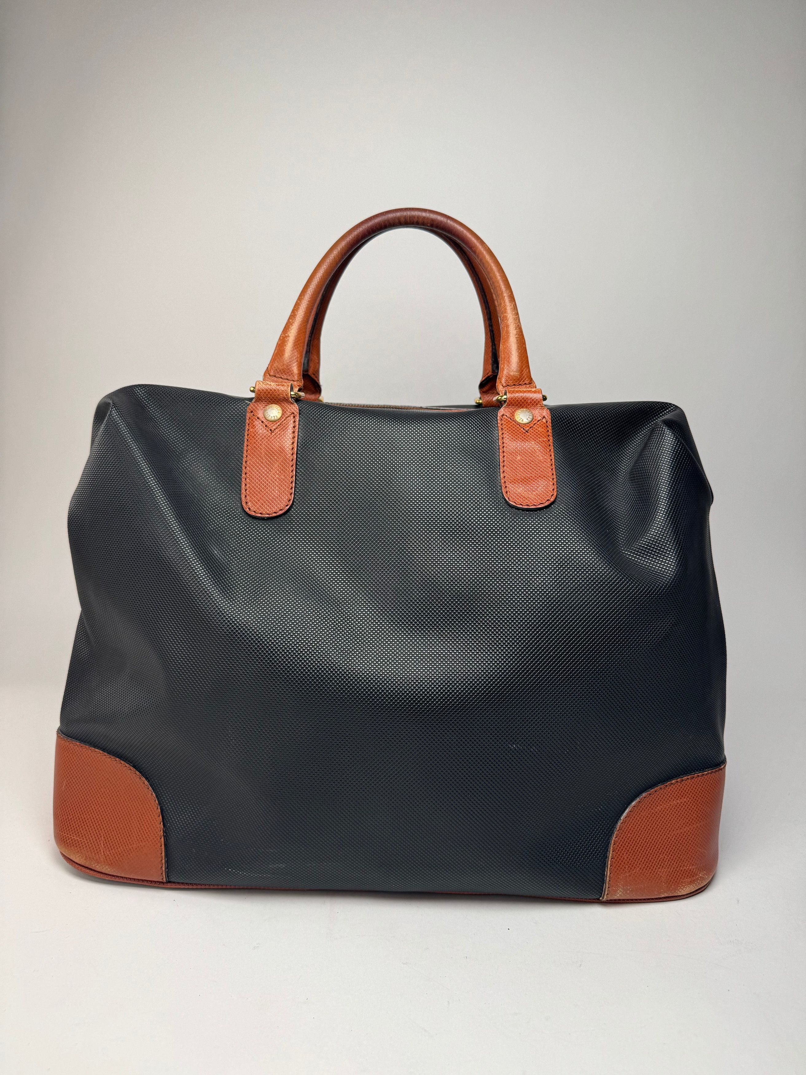 Bottega Veneta Vintage Leather Travel Bag Black Brown Size ONE SIZE - 2 Thumbnail
