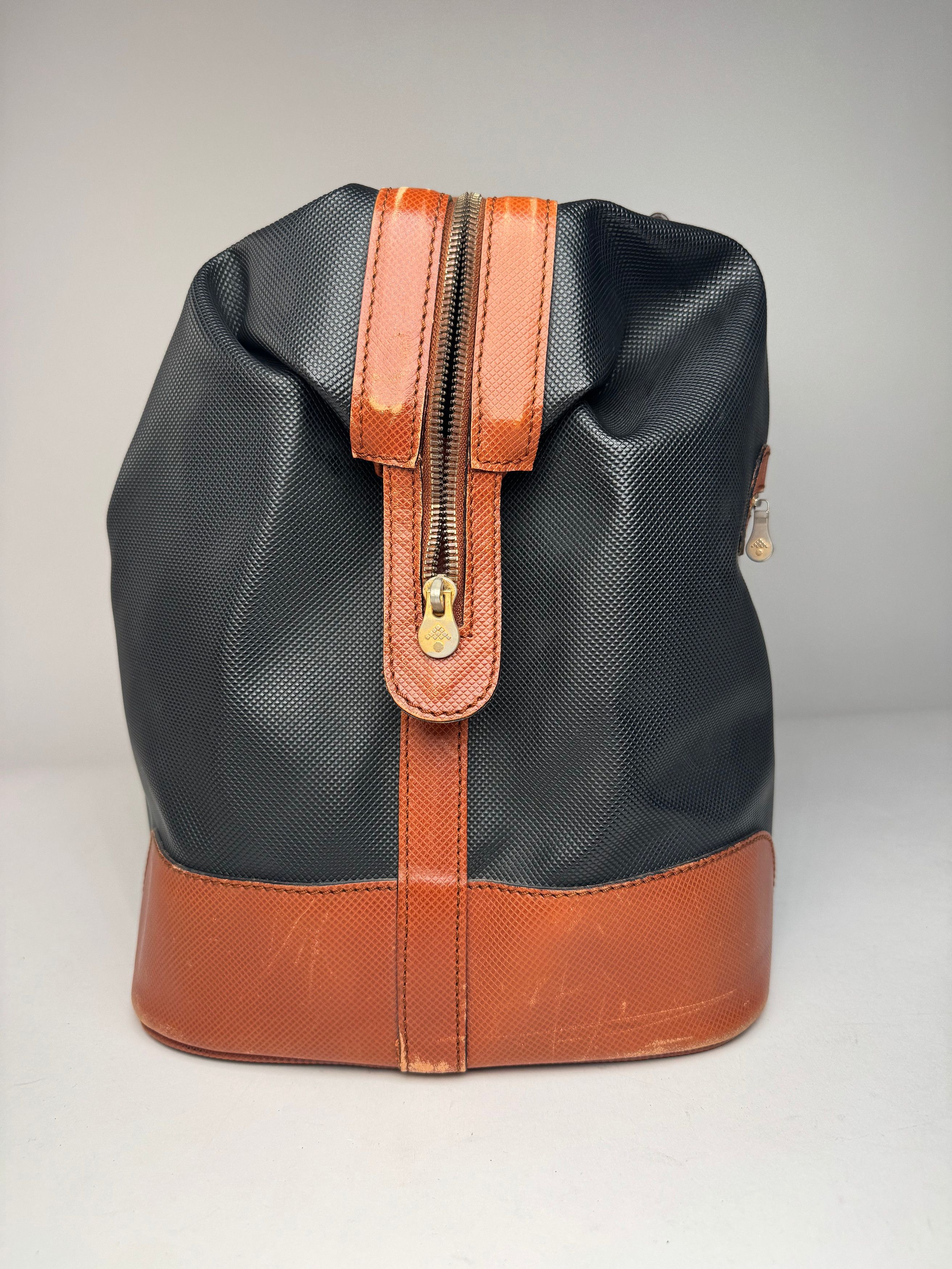 Bottega Veneta Vintage Leather Travel Bag Black Brown Size ONE SIZE - 3 Thumbnail