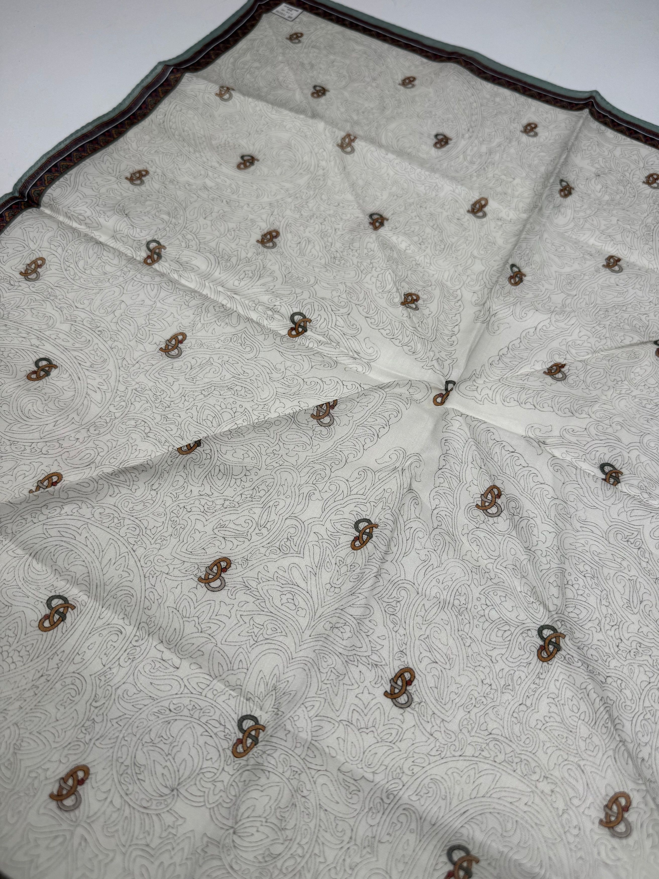 Dior Vintage Scarf Grey Green Brown Size ONE SIZE - 3 Thumbnail