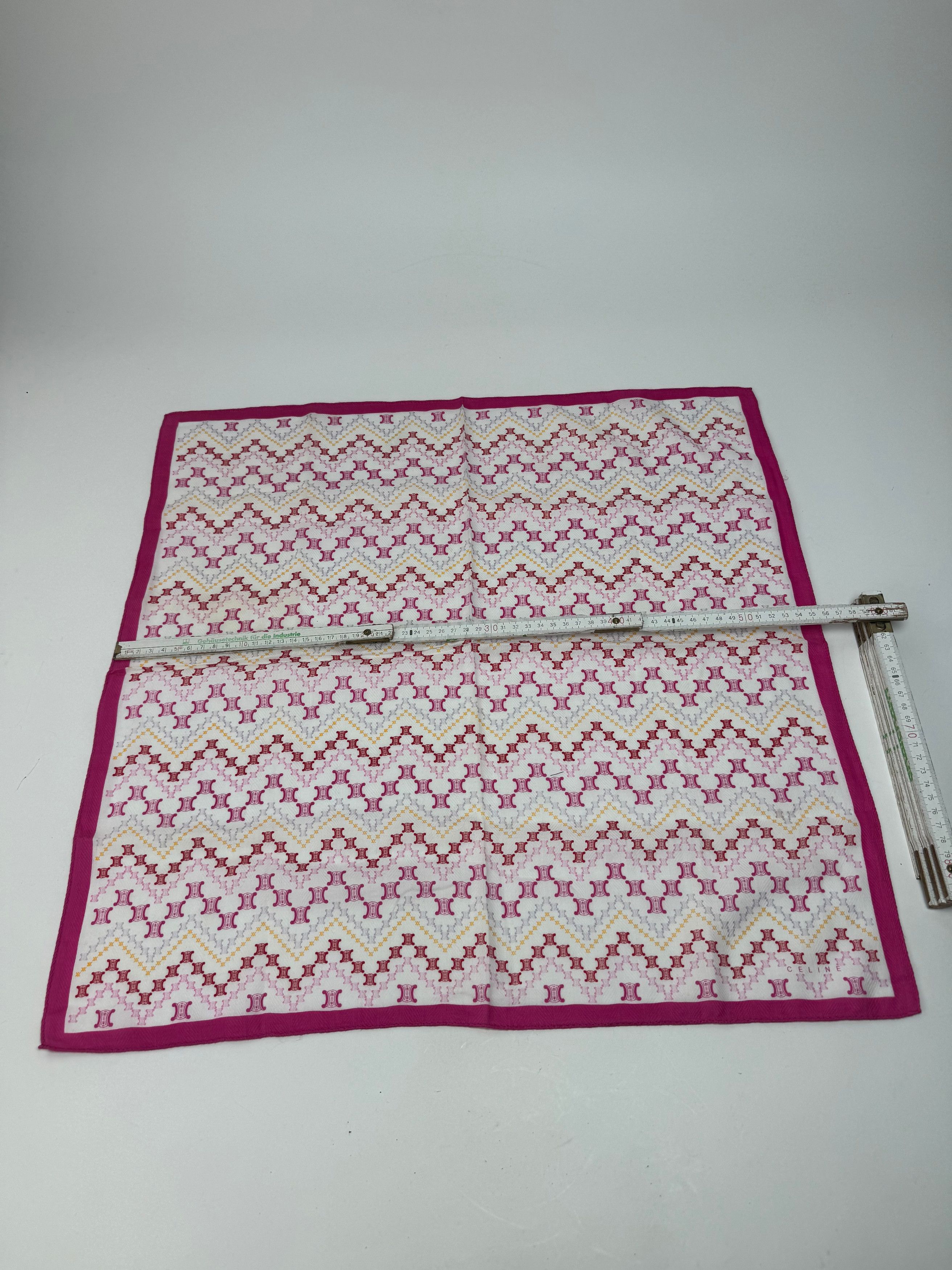 Celine Vintage Scarf Purple White Size ONE SIZE - 9 Thumbnail