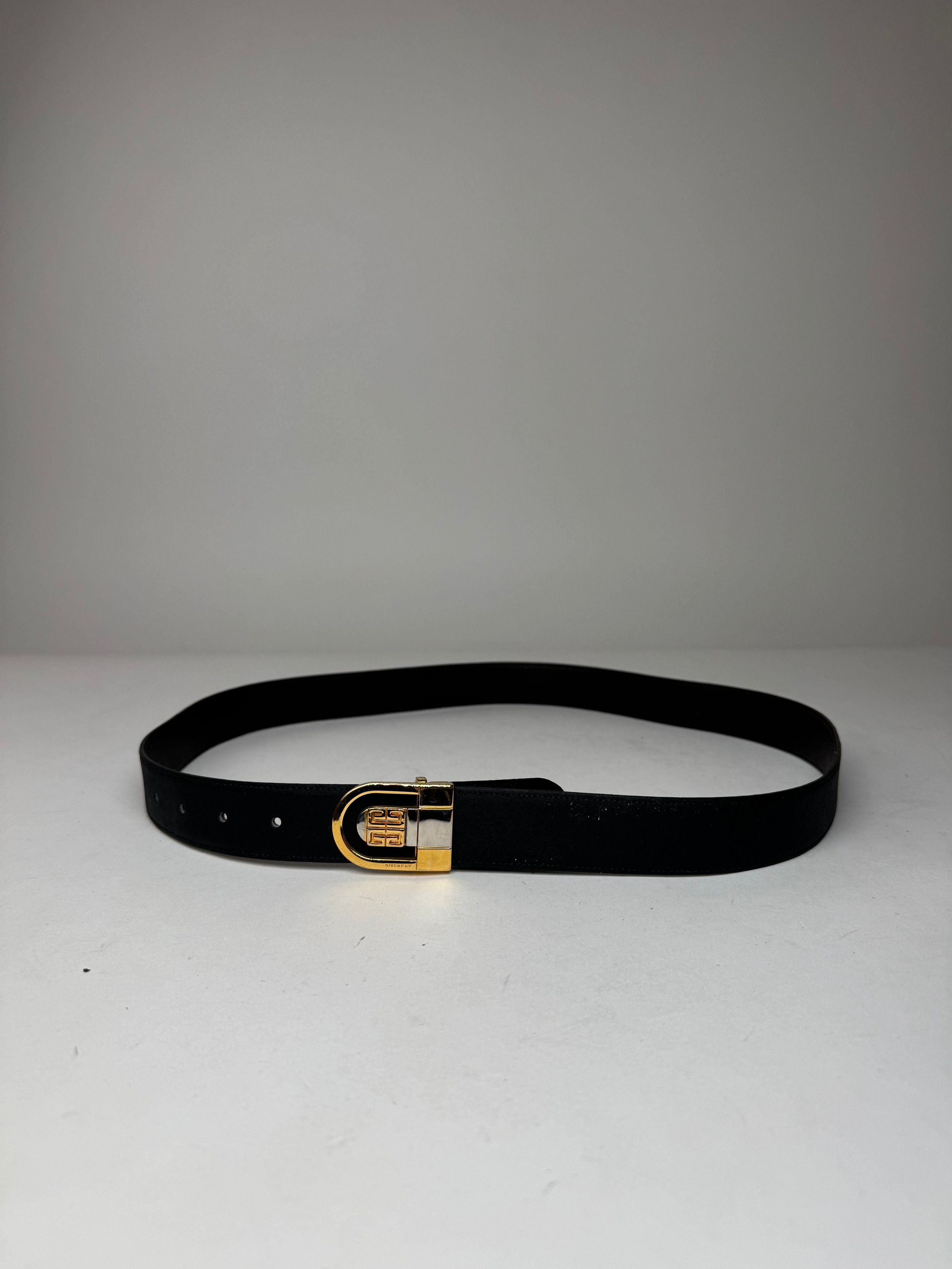 Givenchy Vintage Leather Belt Black Size ONE SIZE - 6 Thumbnail