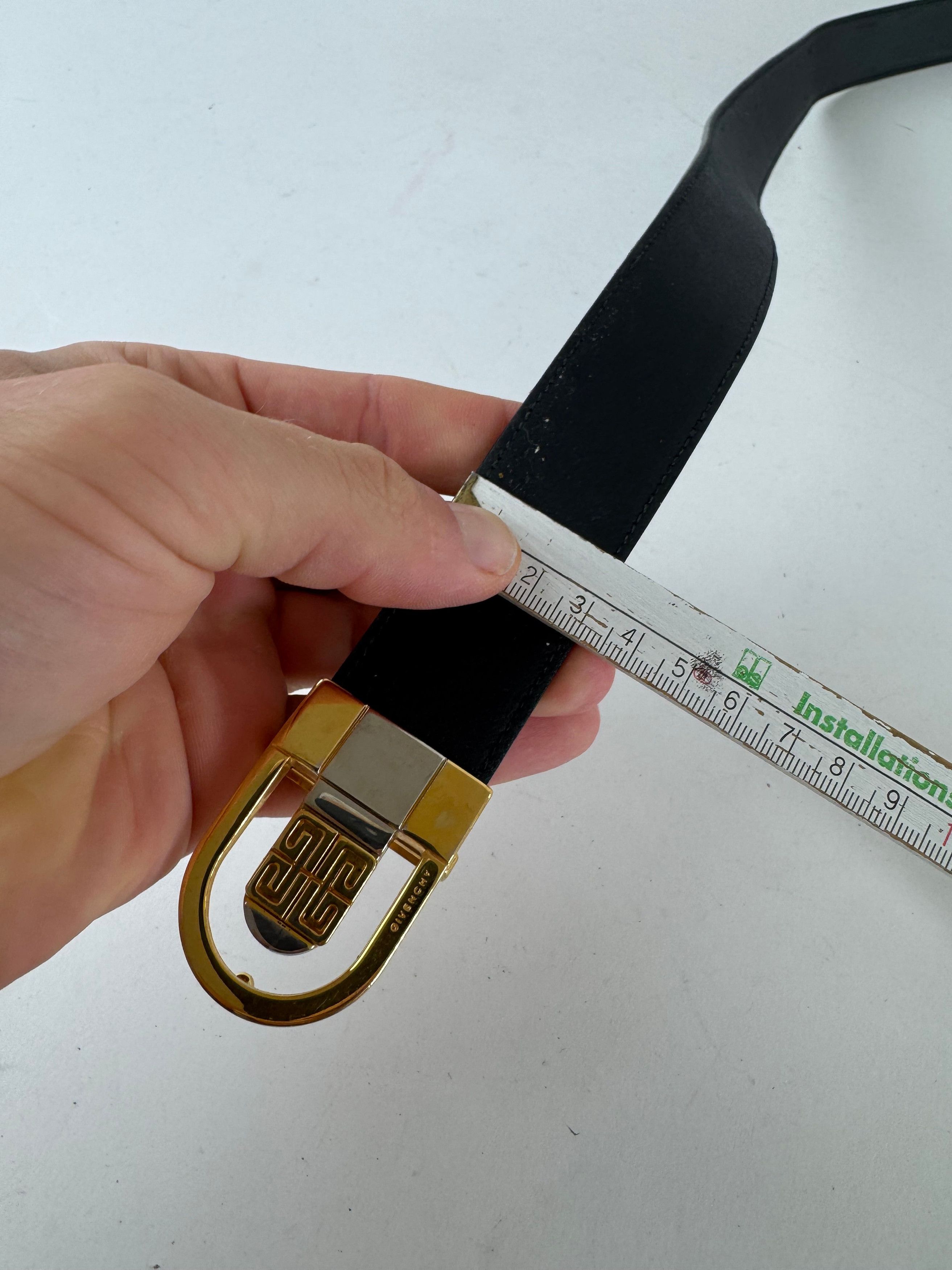 Givenchy Vintage Leather Belt Black Size ONE SIZE - 8 Thumbnail
