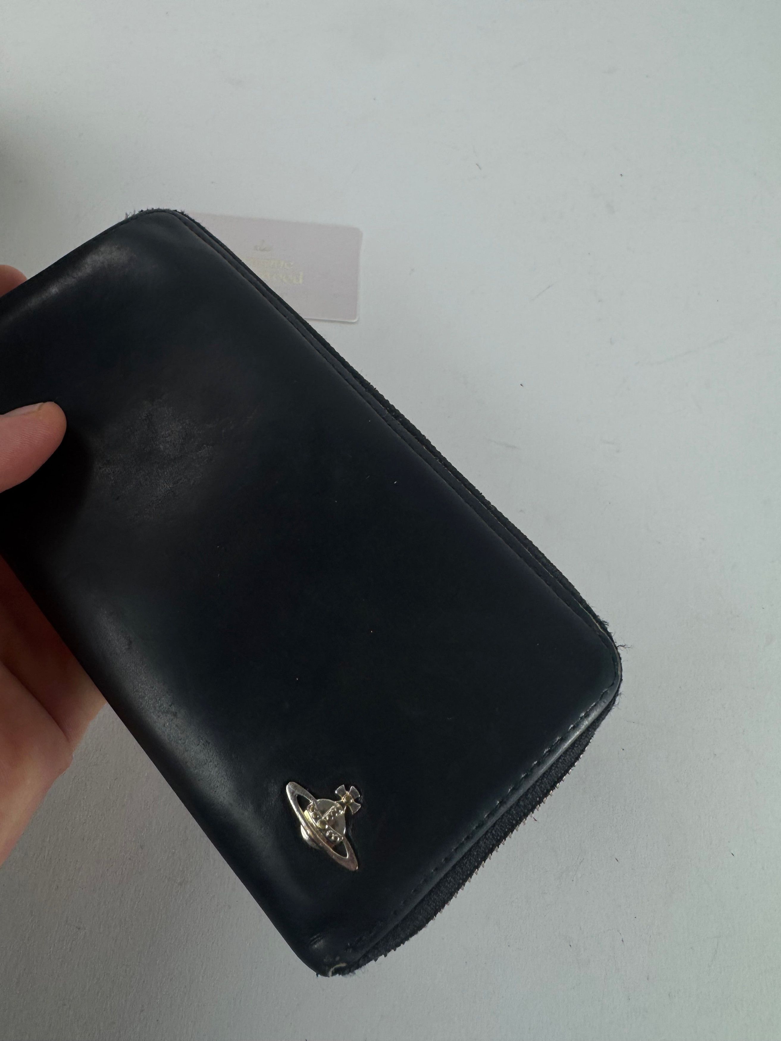 Vivienne Westwood Vintage Leather Zippy Wallet Black Size ONE SIZE - 4 Thumbnail