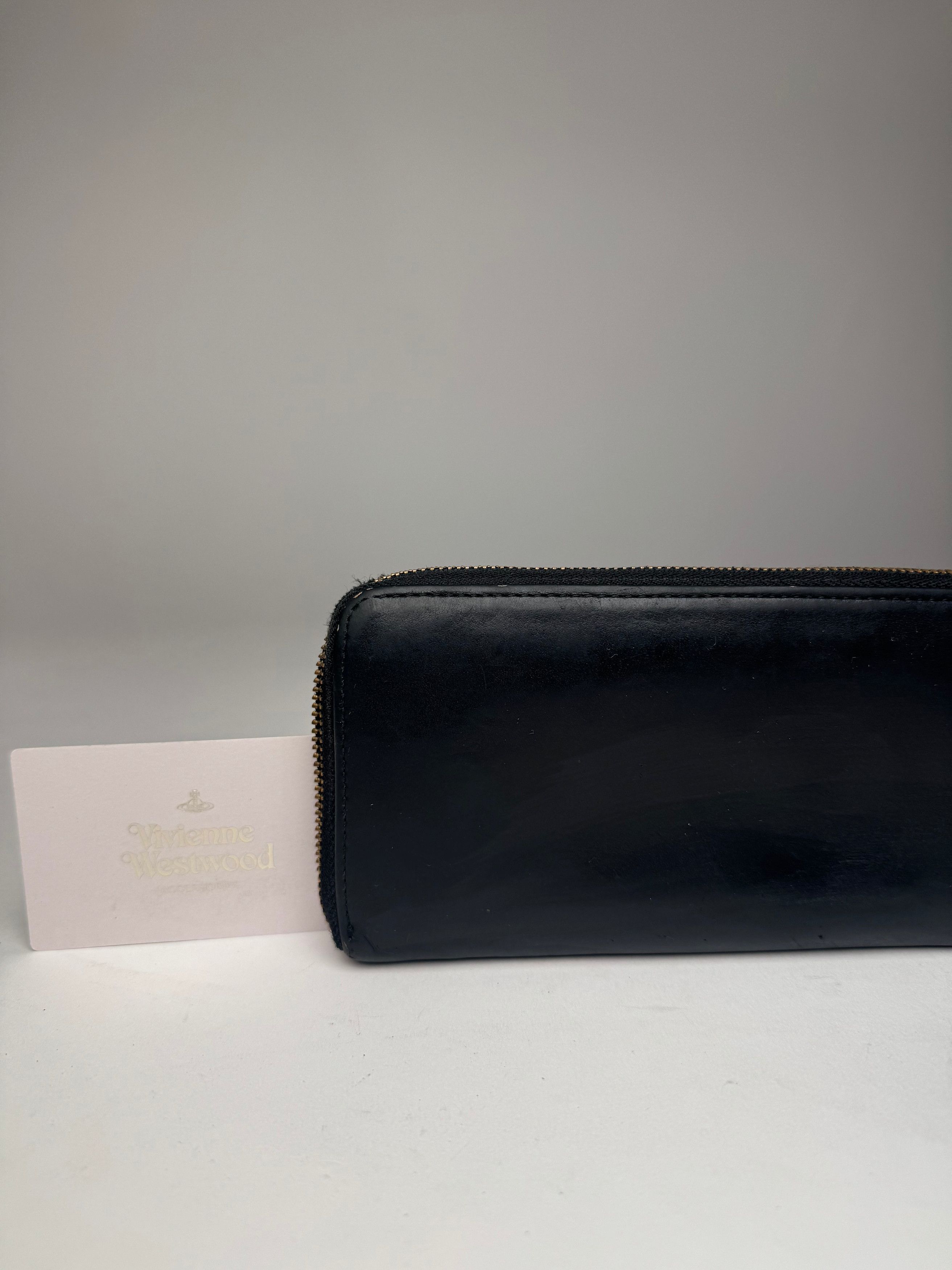 Vivienne Westwood Vintage Leather Zippy Wallet Black Size ONE SIZE - 10 Thumbnail
