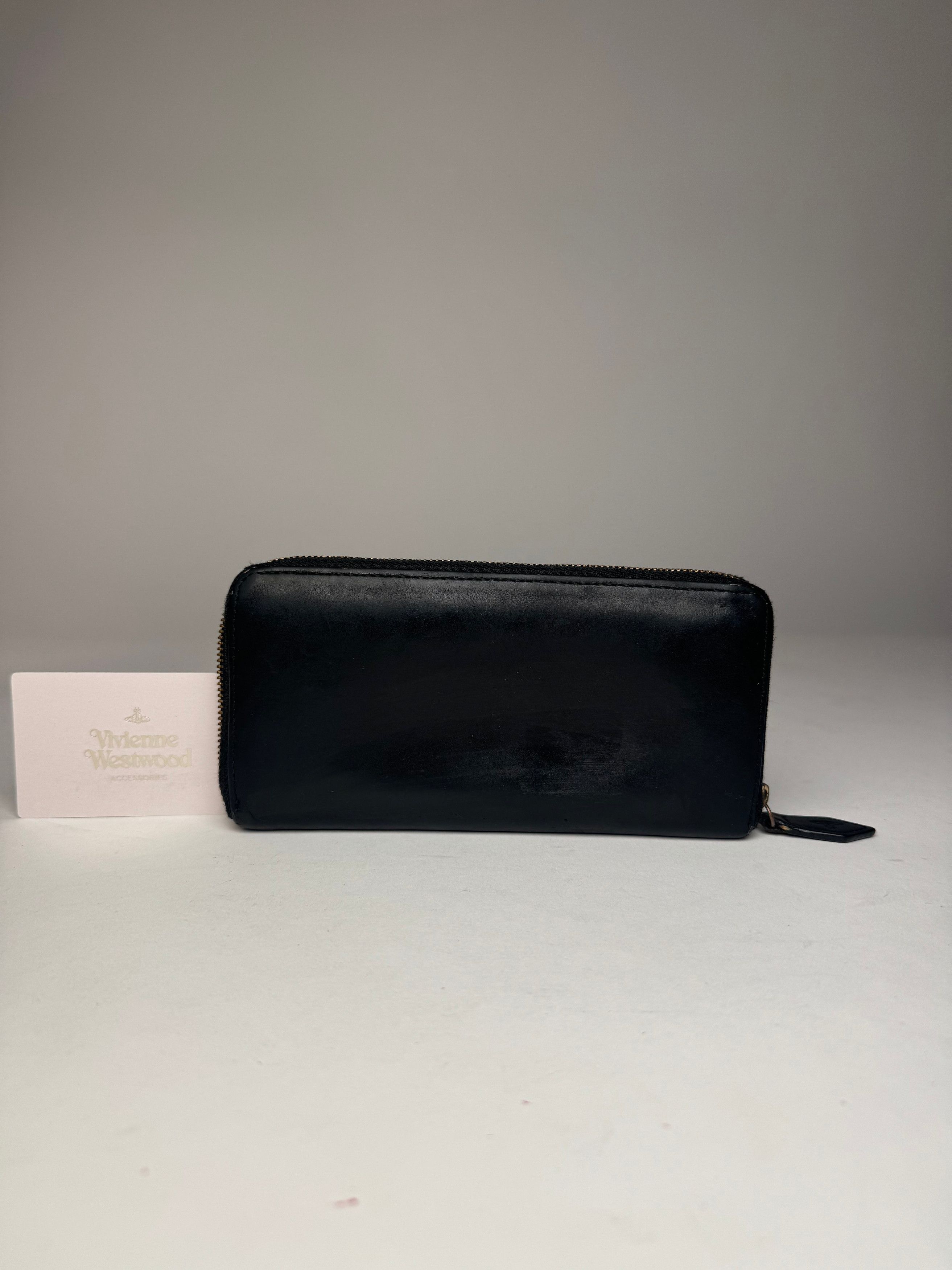 Vivienne Westwood Vintage Leather Zippy Wallet Black Size ONE SIZE - 2 Thumbnail