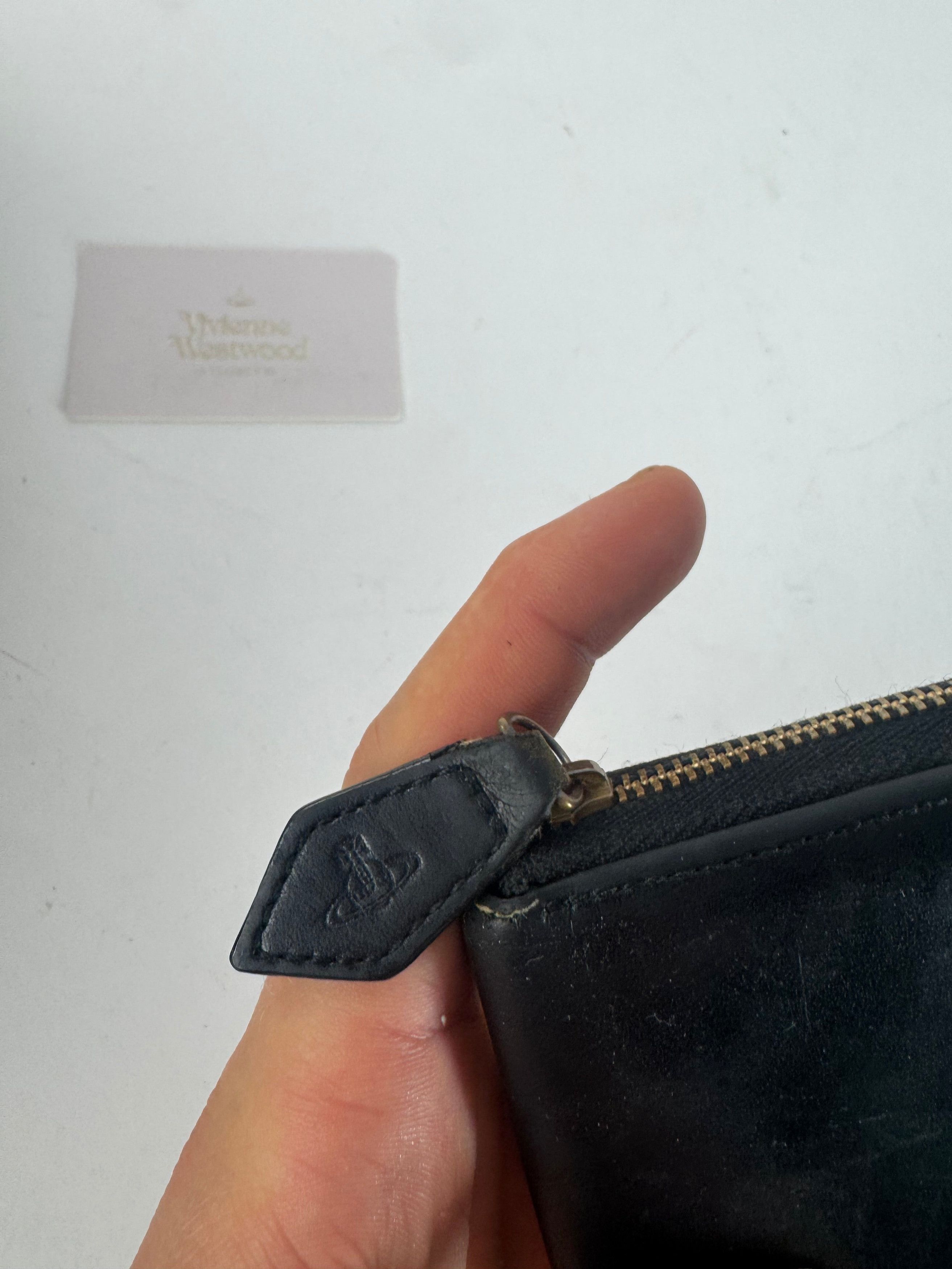 Vivienne Westwood Vintage Leather Zippy Wallet Black Size ONE SIZE - 3 Thumbnail