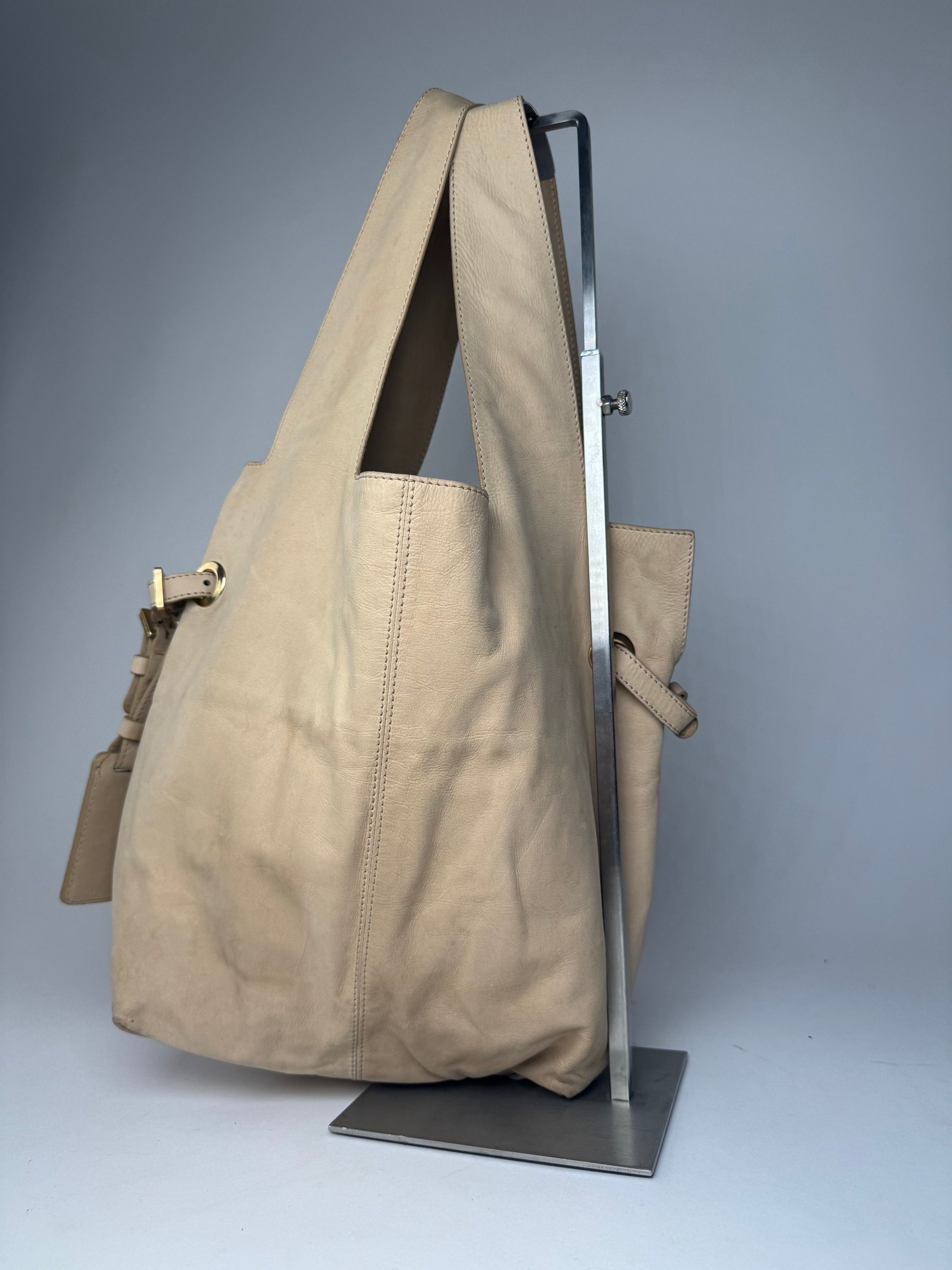 Givenchy Vintage Suede Leather Tote Bag beige Size ONE SIZE - 3 Thumbnail