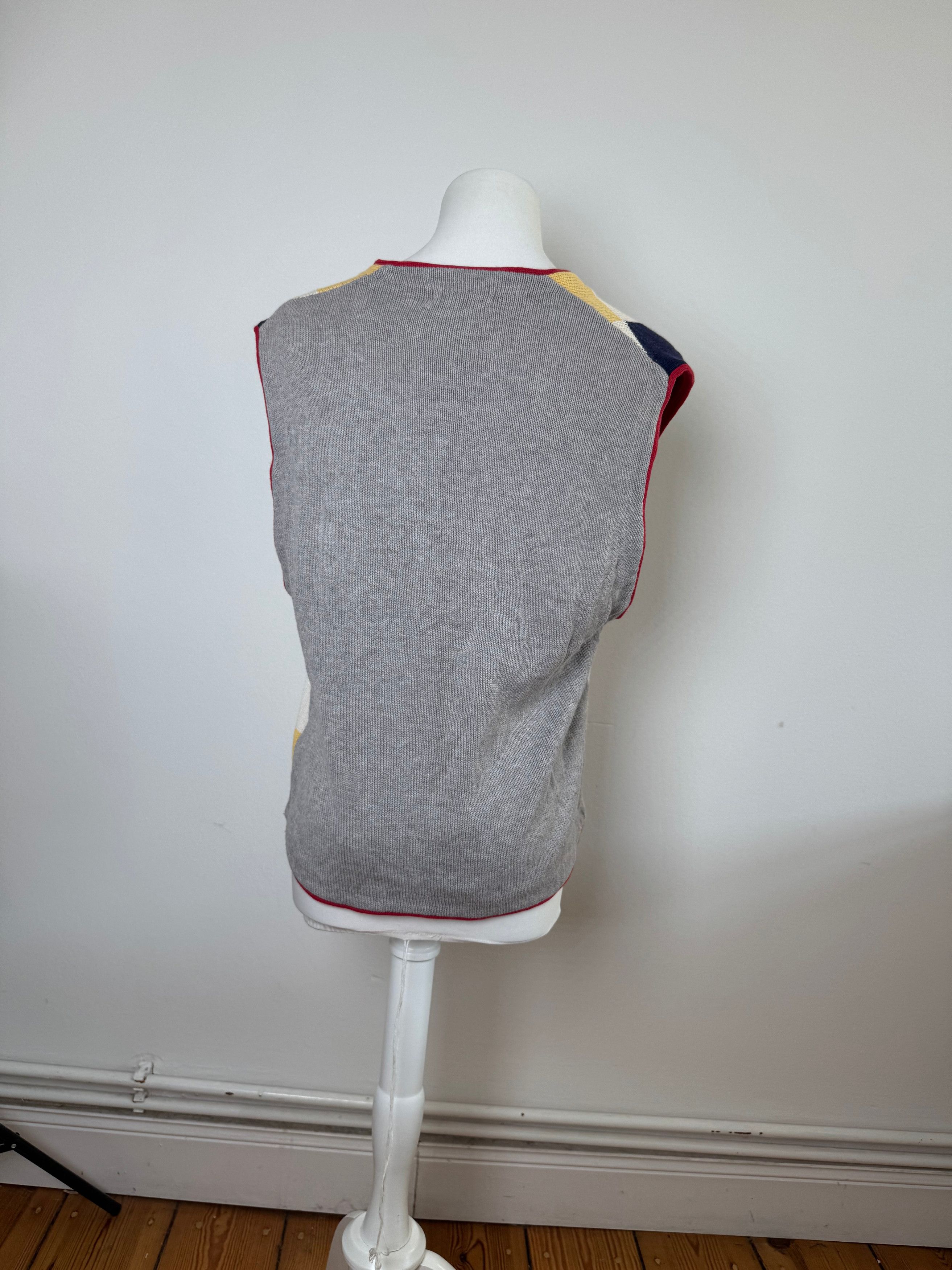 Issey Miyake Vintage Checked West beige black red yellow Size L / US 10 / IT 46 - 3 Thumbnail