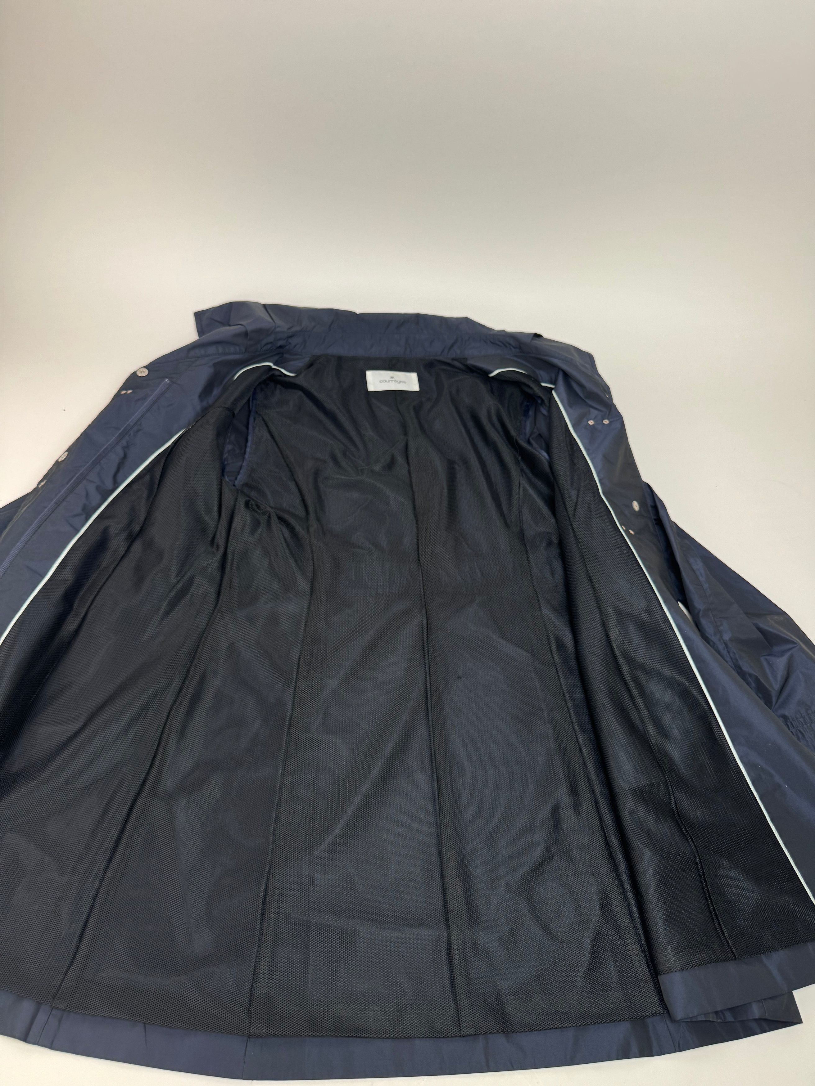 Courreges Vintage Polyester Short Trenchcoat Navy 38/M Size M / US 6-8 / IT 42-44 - 11 Thumbnail