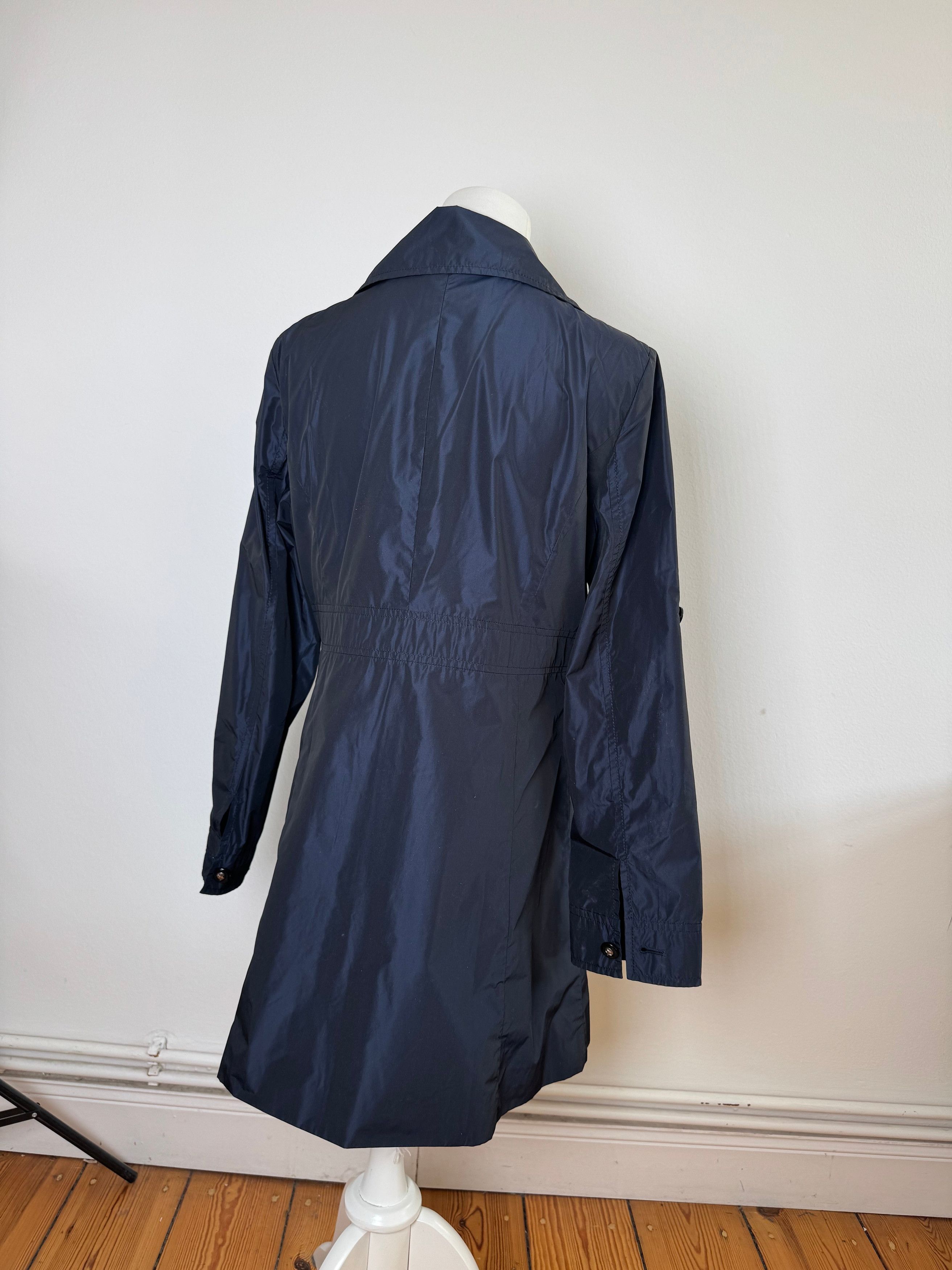 Courreges Vintage Polyester Short Trenchcoat Navy 38/M Size M / US 6-8 / IT 42-44 - 3 Thumbnail