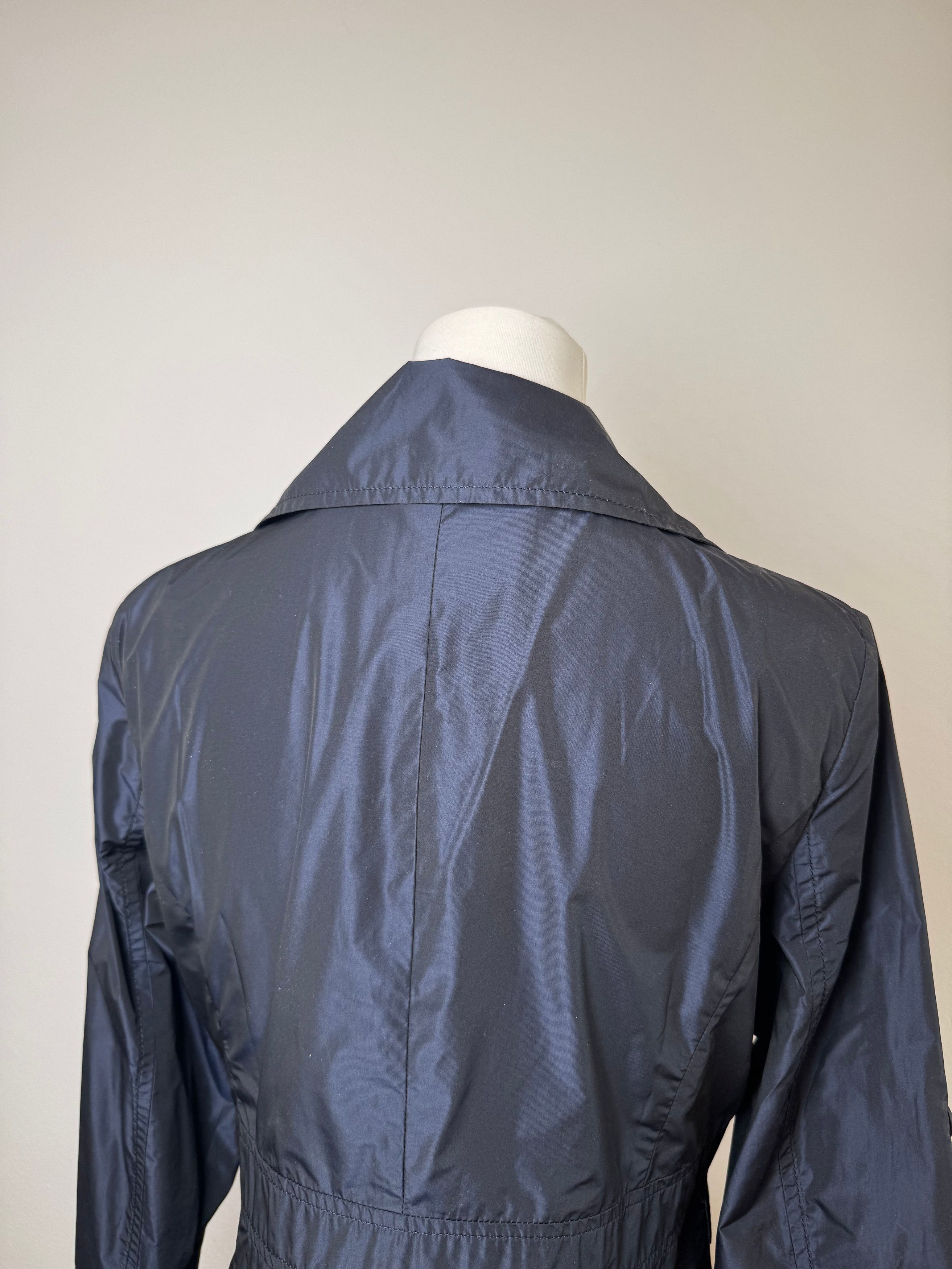 Courreges Vintage Polyester Short Trenchcoat Navy 38/M Size M / US 6-8 / IT 42-44 - 14 Thumbnail
