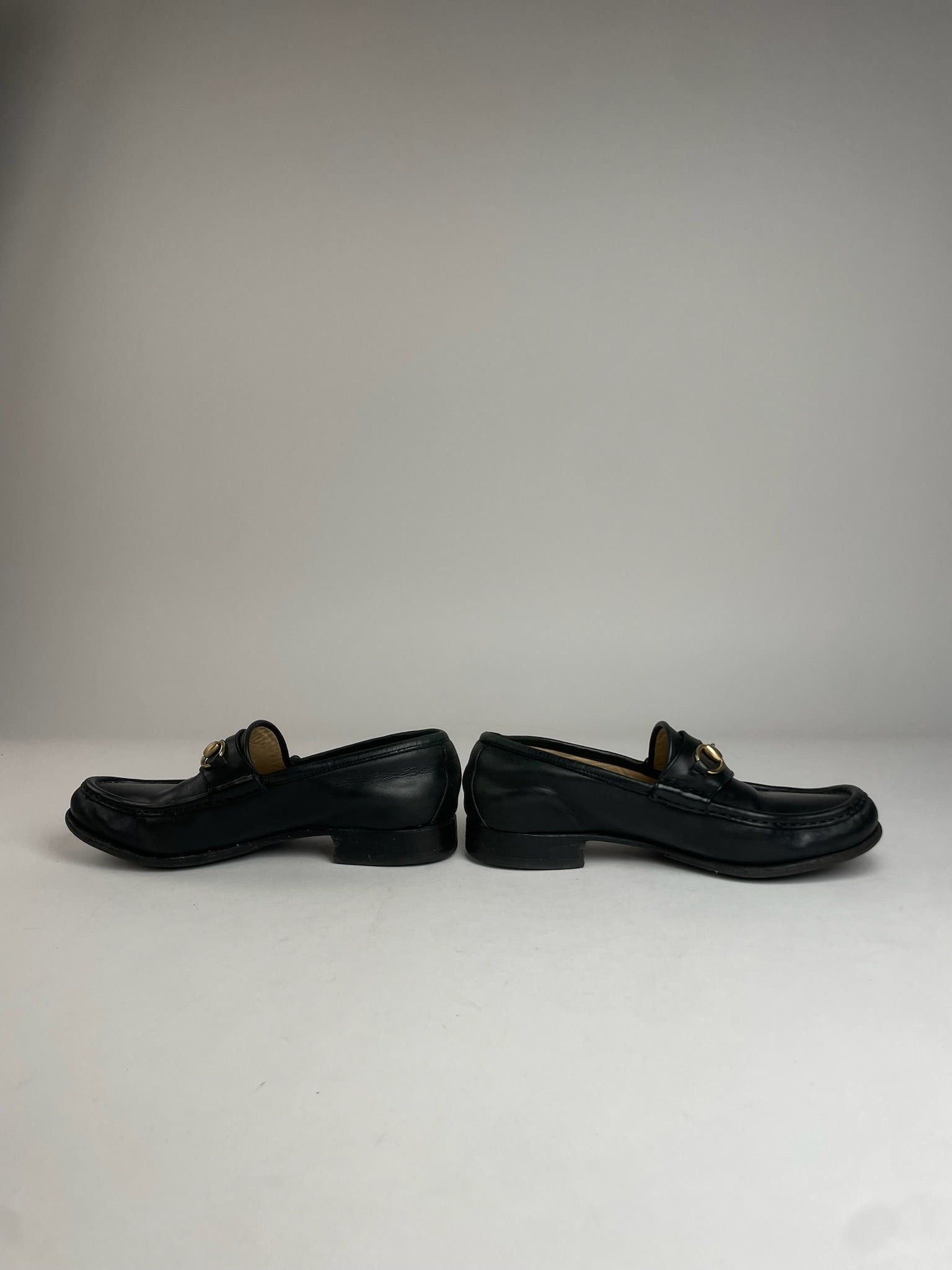 Gucci Vintage Horsebit Leather Loafer Black 36C Size US 5 / IT 35 - 8 Thumbnail