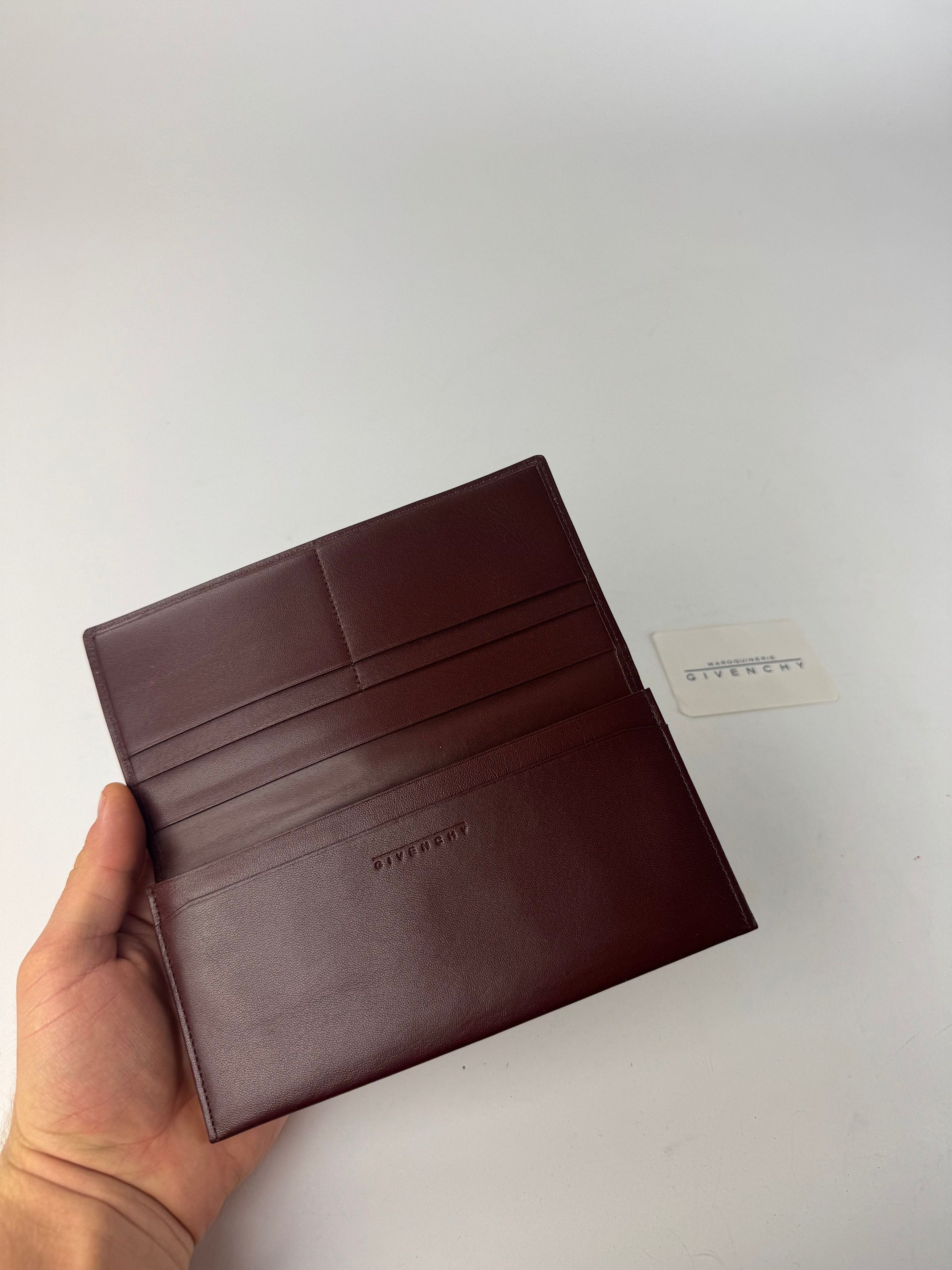 Givenchy Vintage Leather Card Holder ID Holder Brown Size ONE SIZE - 3 Thumbnail