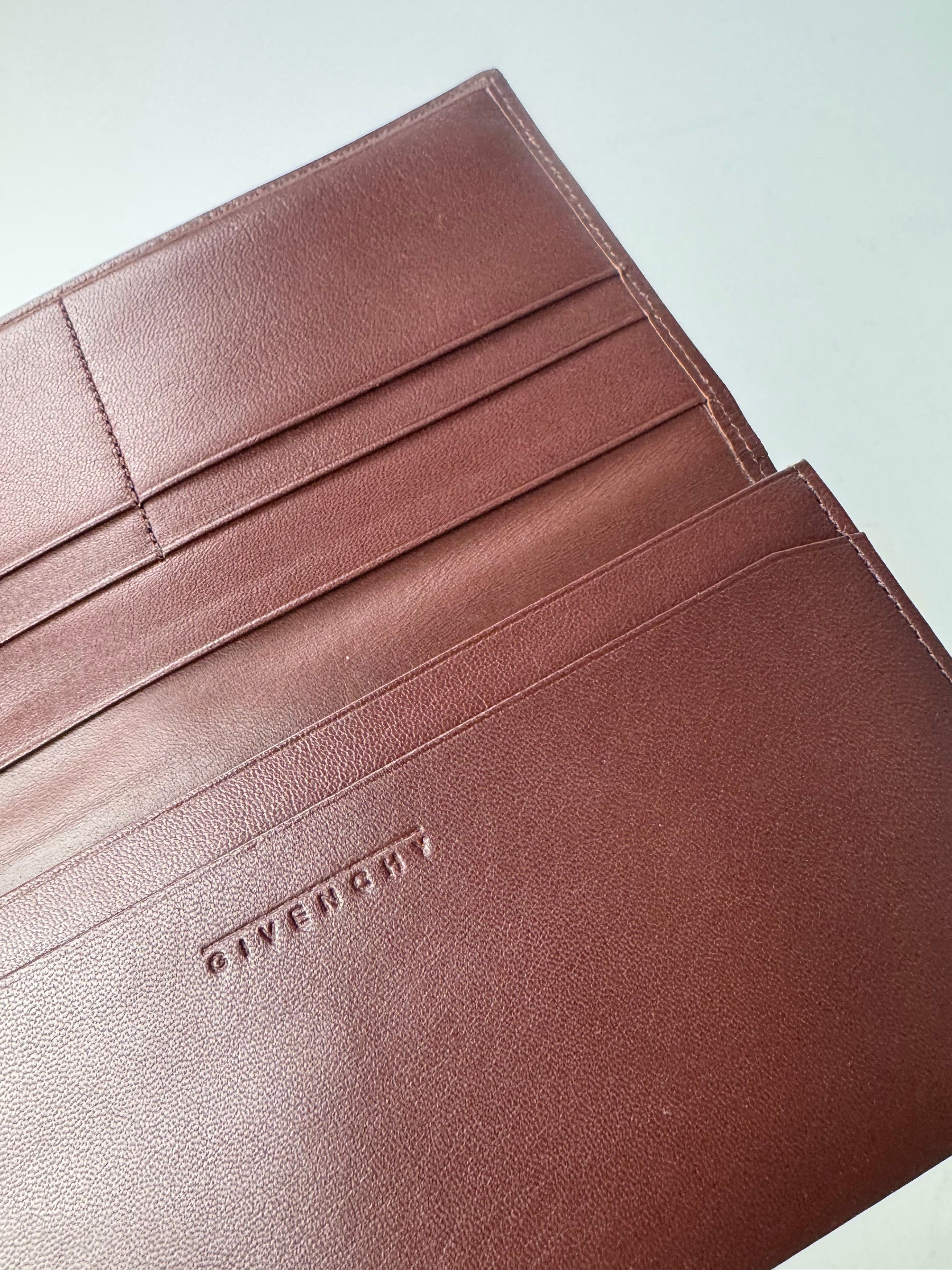Givenchy Vintage Leather Card Holder ID Holder Brown Size ONE SIZE - 4 Thumbnail