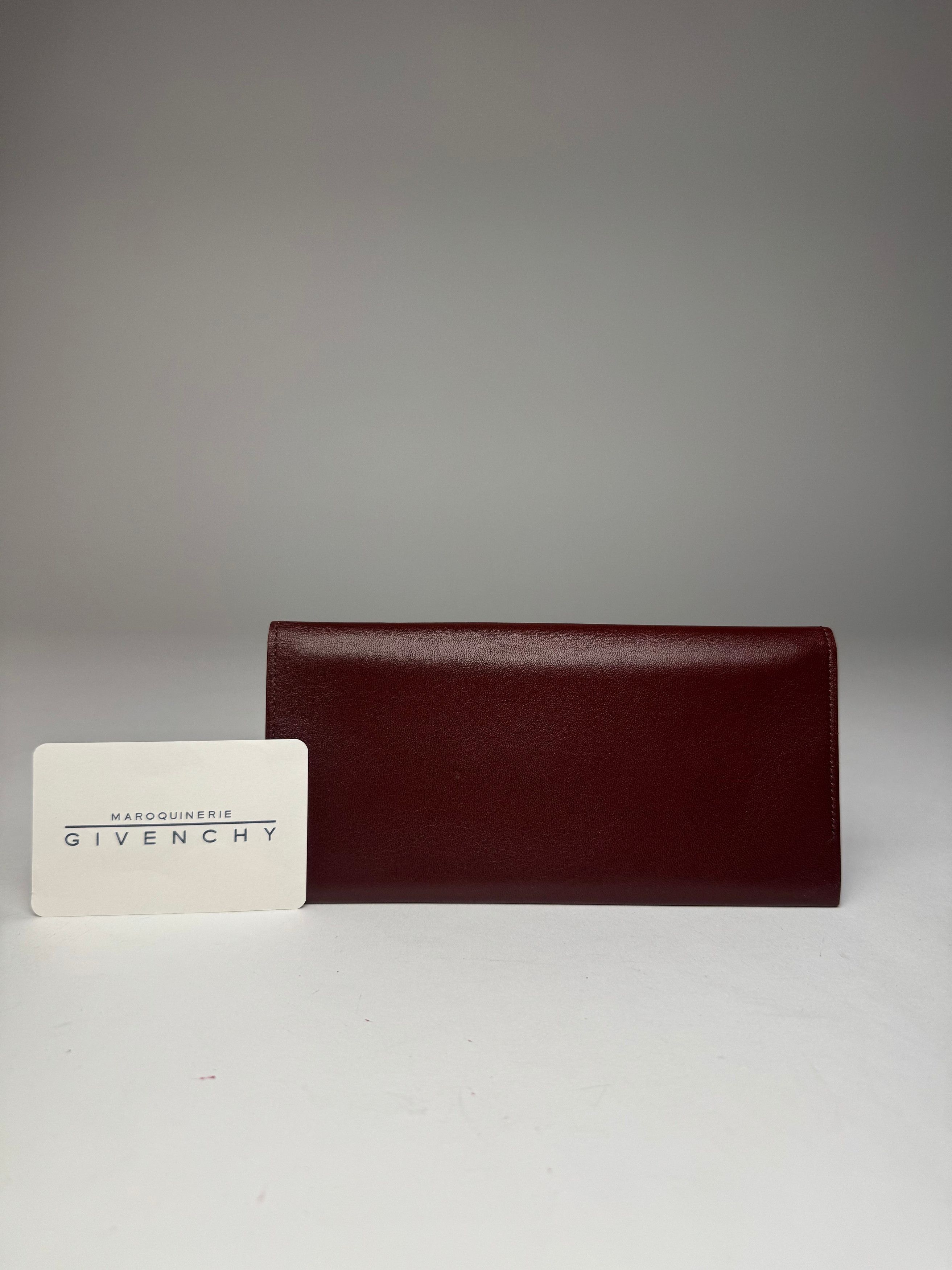 Givenchy Vintage Leather Card Holder ID Holder Brown Size ONE SIZE - 2 Thumbnail