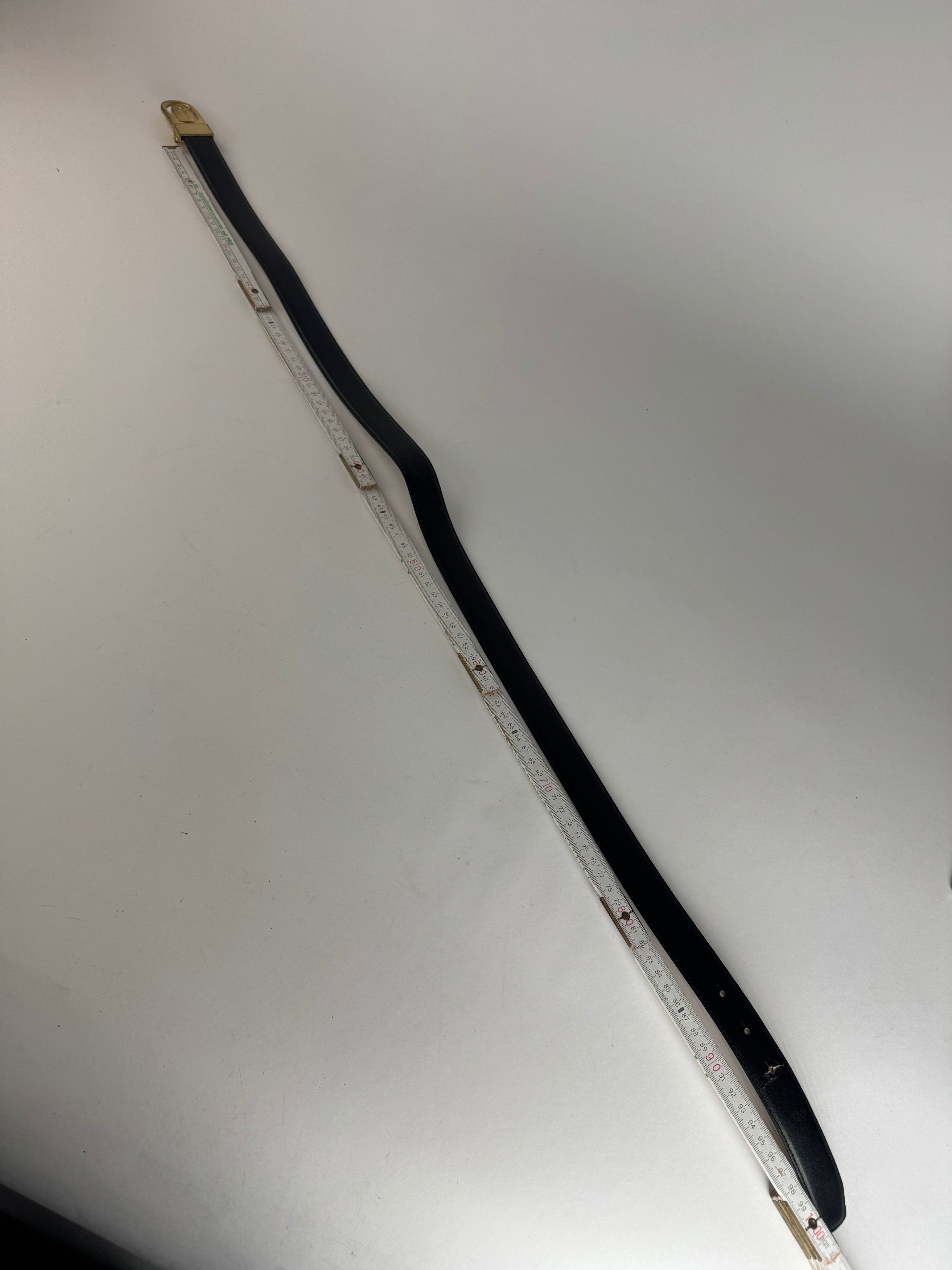 Celine Vintage Paris Carriage Logo Leather Belt Black Size ONE SIZE - 6 Thumbnail