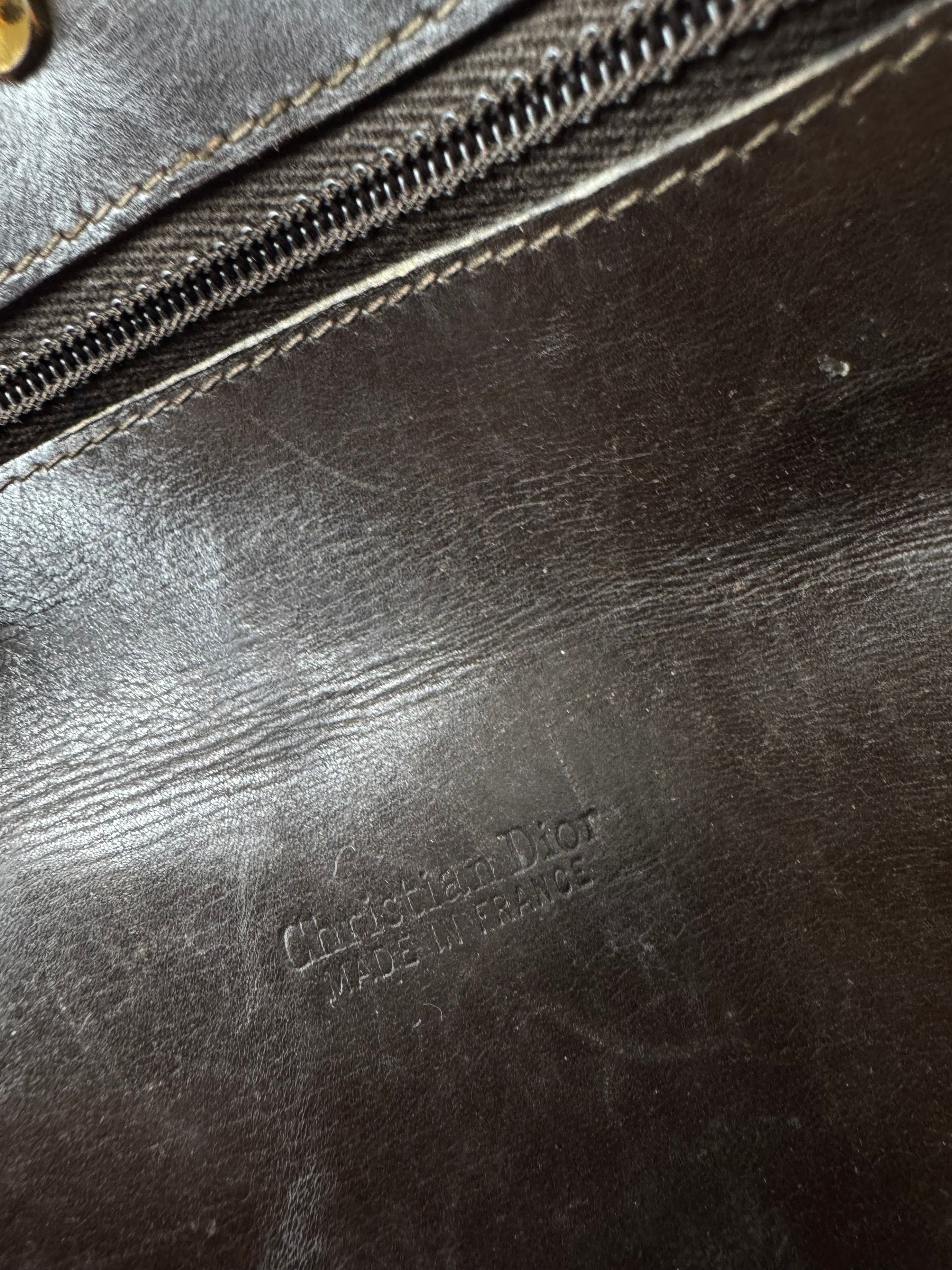Dior Vintage Oblique Monogram Canvas Leather Belt Bag Grey Brown Size ONE SIZE - 5 Thumbnail