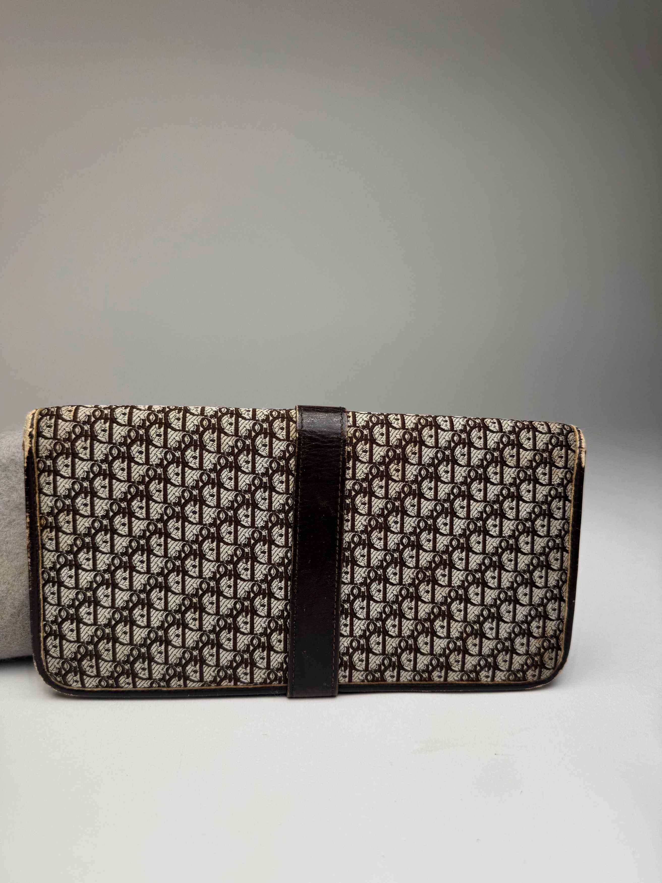 Dior Vintage Oblique Monogram Canvas Leather Belt Bag Grey Brown Size ONE SIZE - 11 Thumbnail