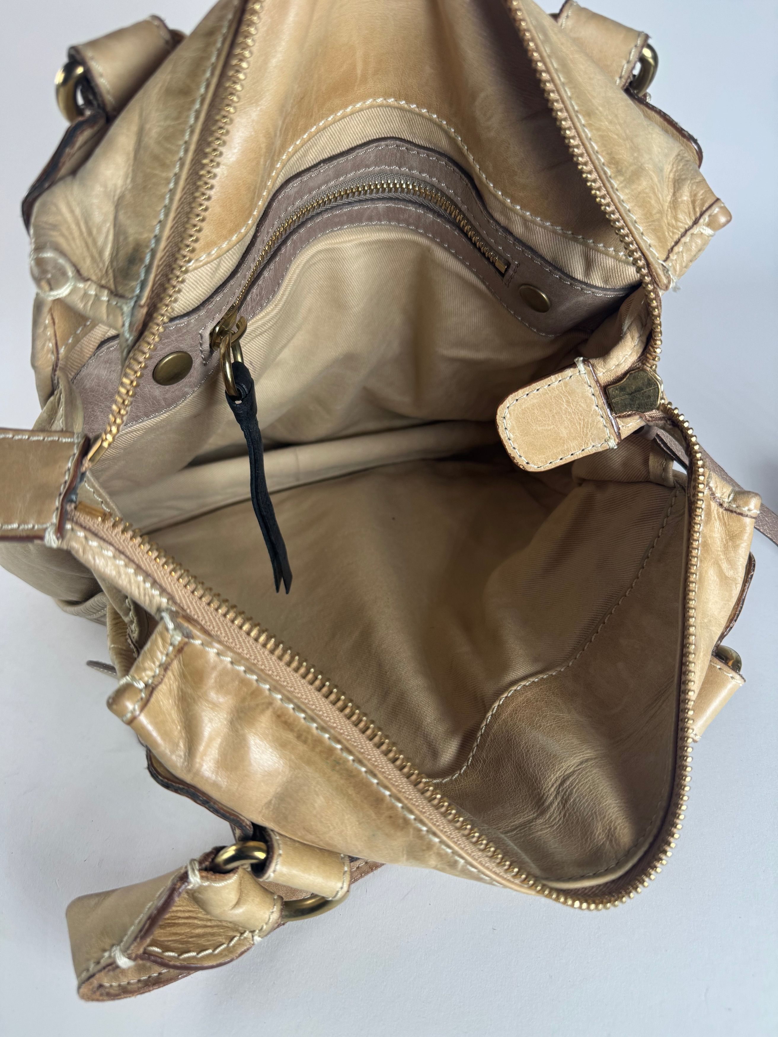 Chloe Vintage Leather Handbag Beige Size ONE SIZE - 3 Thumbnail