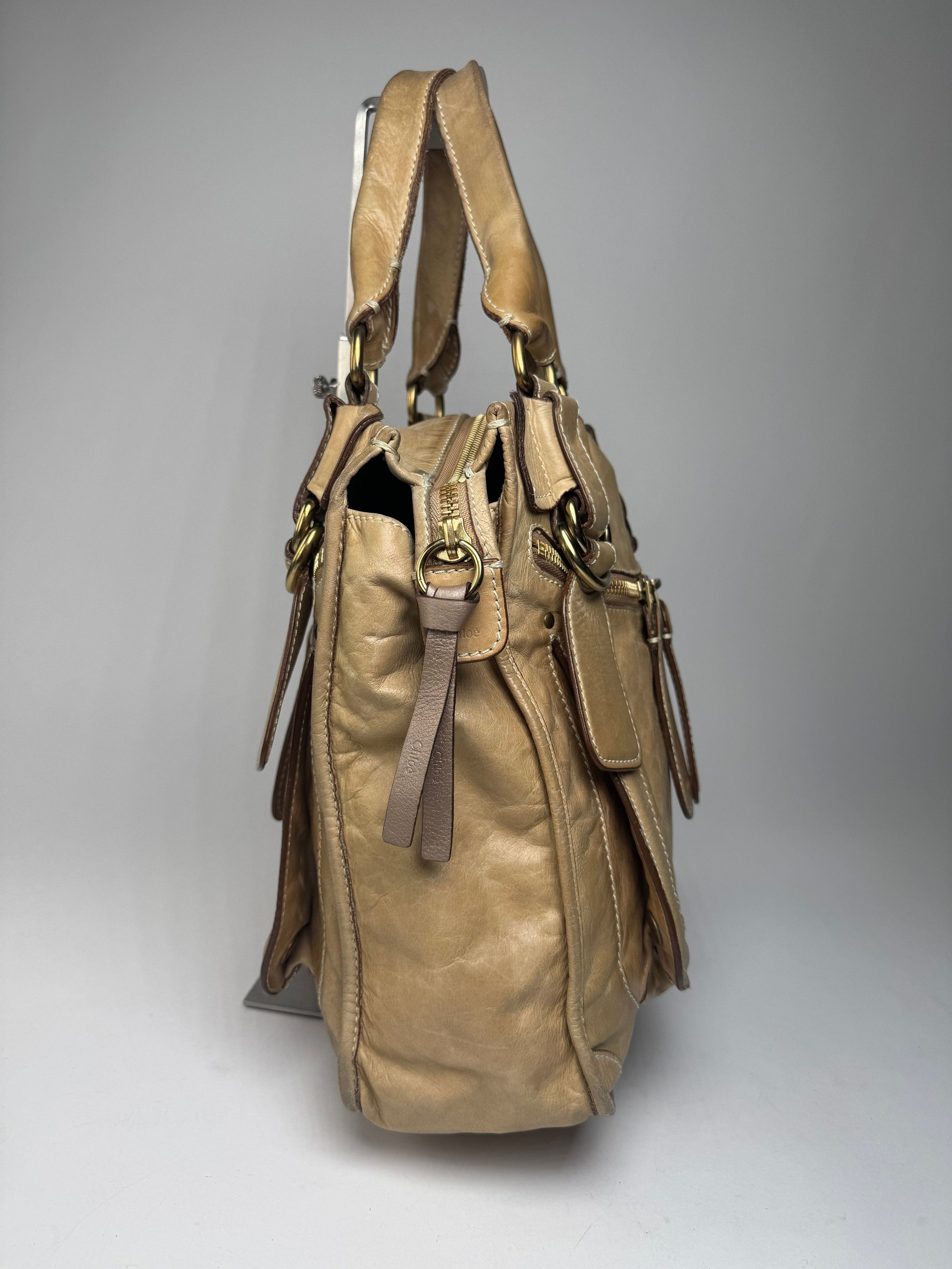 Chloe Vintage Leather Handbag Beige Size ONE SIZE - 8 Thumbnail