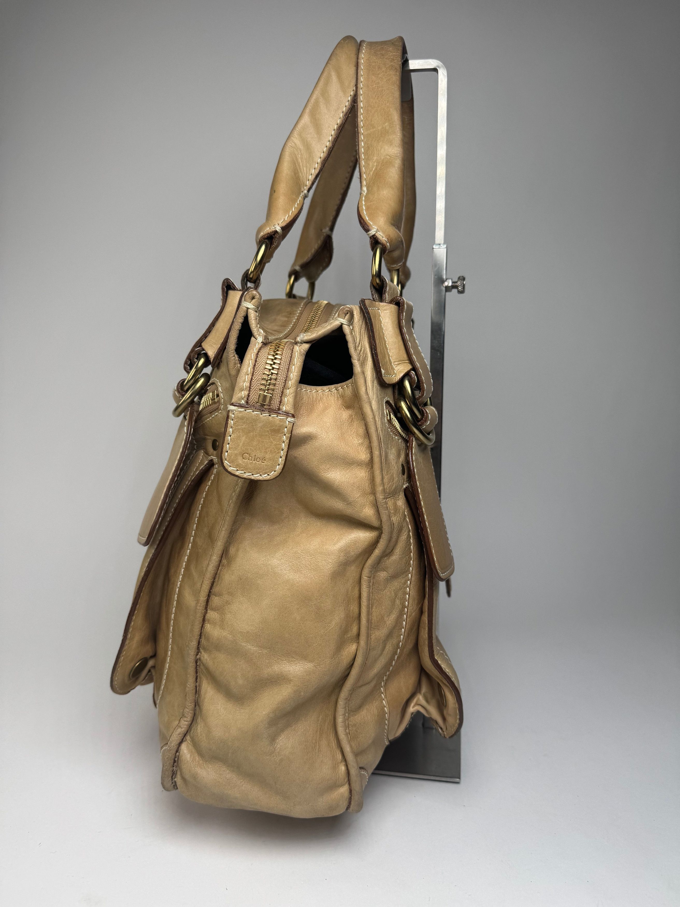 Chloe Vintage Leather Handbag Beige Size ONE SIZE - 6 Thumbnail