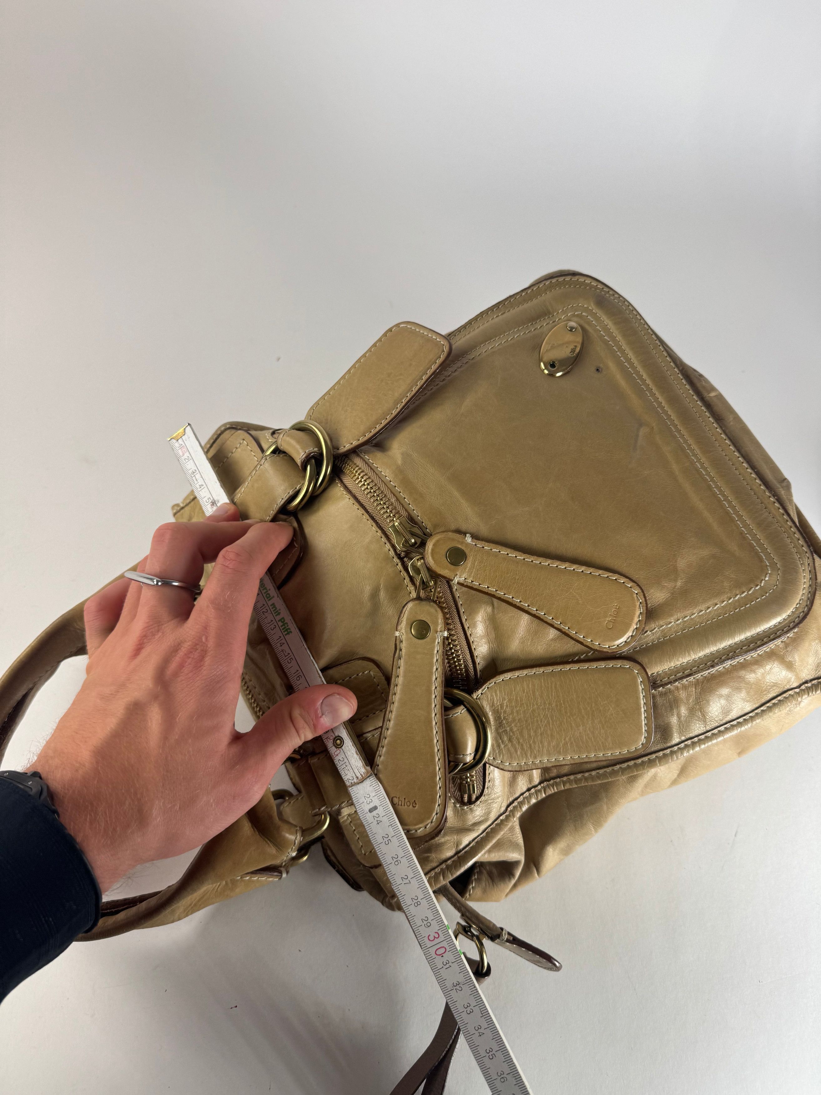 Chloe Vintage Leather Handbag Beige Size ONE SIZE - 10 Thumbnail