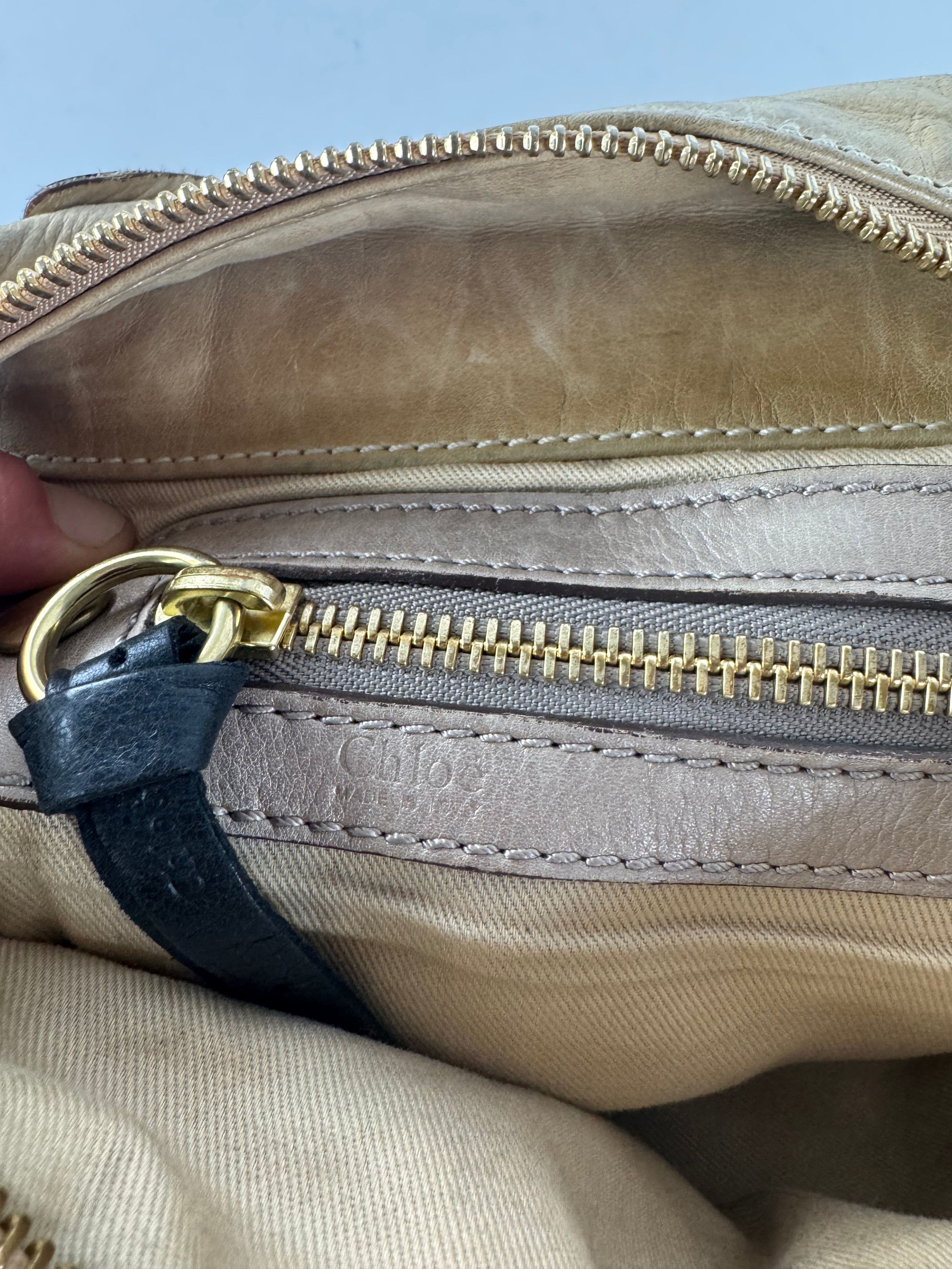 Chloe Vintage Leather Handbag Beige Size ONE SIZE - 4 Thumbnail