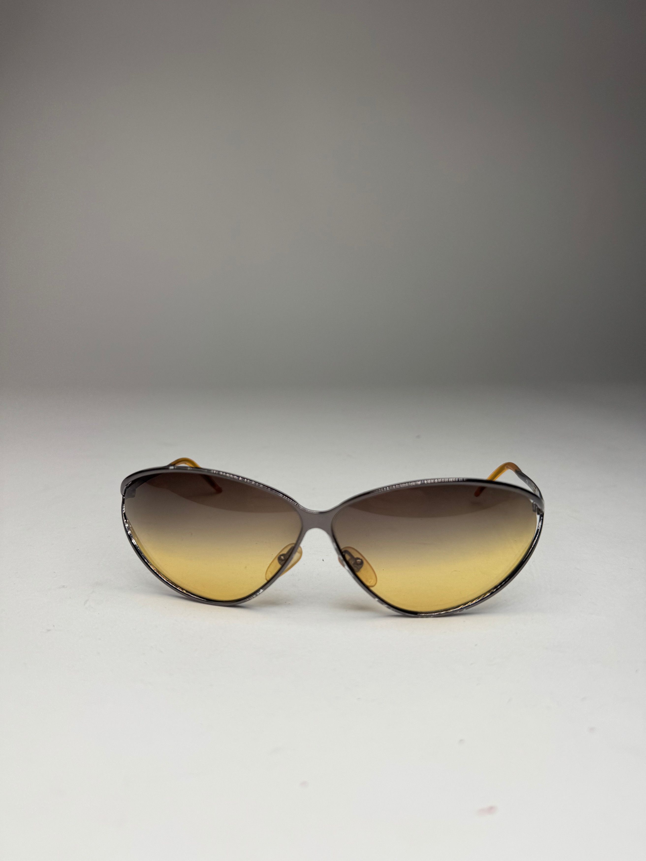 Dior Vintage Metal sunglasses yellow Silver Size ONE SIZE - 4 Thumbnail