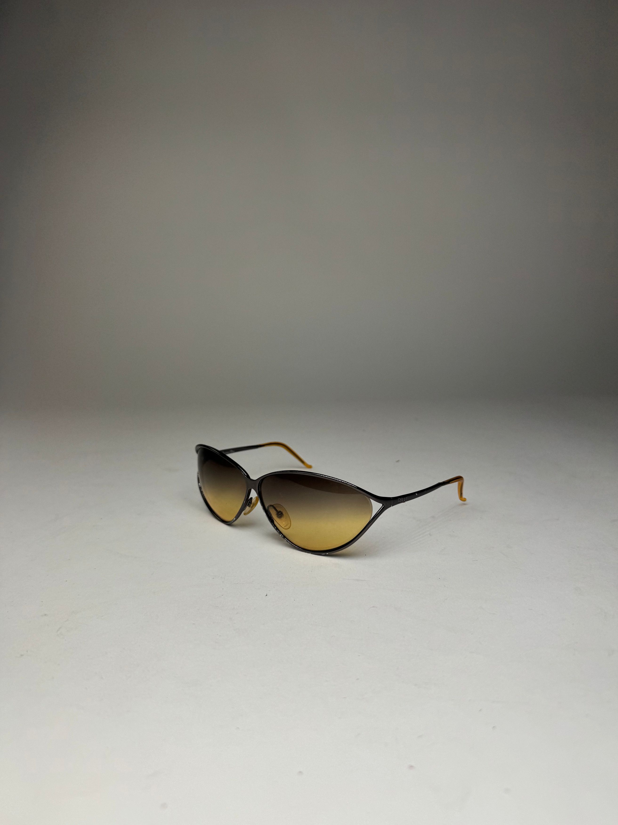 Dior Vintage Metal sunglasses yellow Silver Size ONE SIZE - 12 Thumbnail