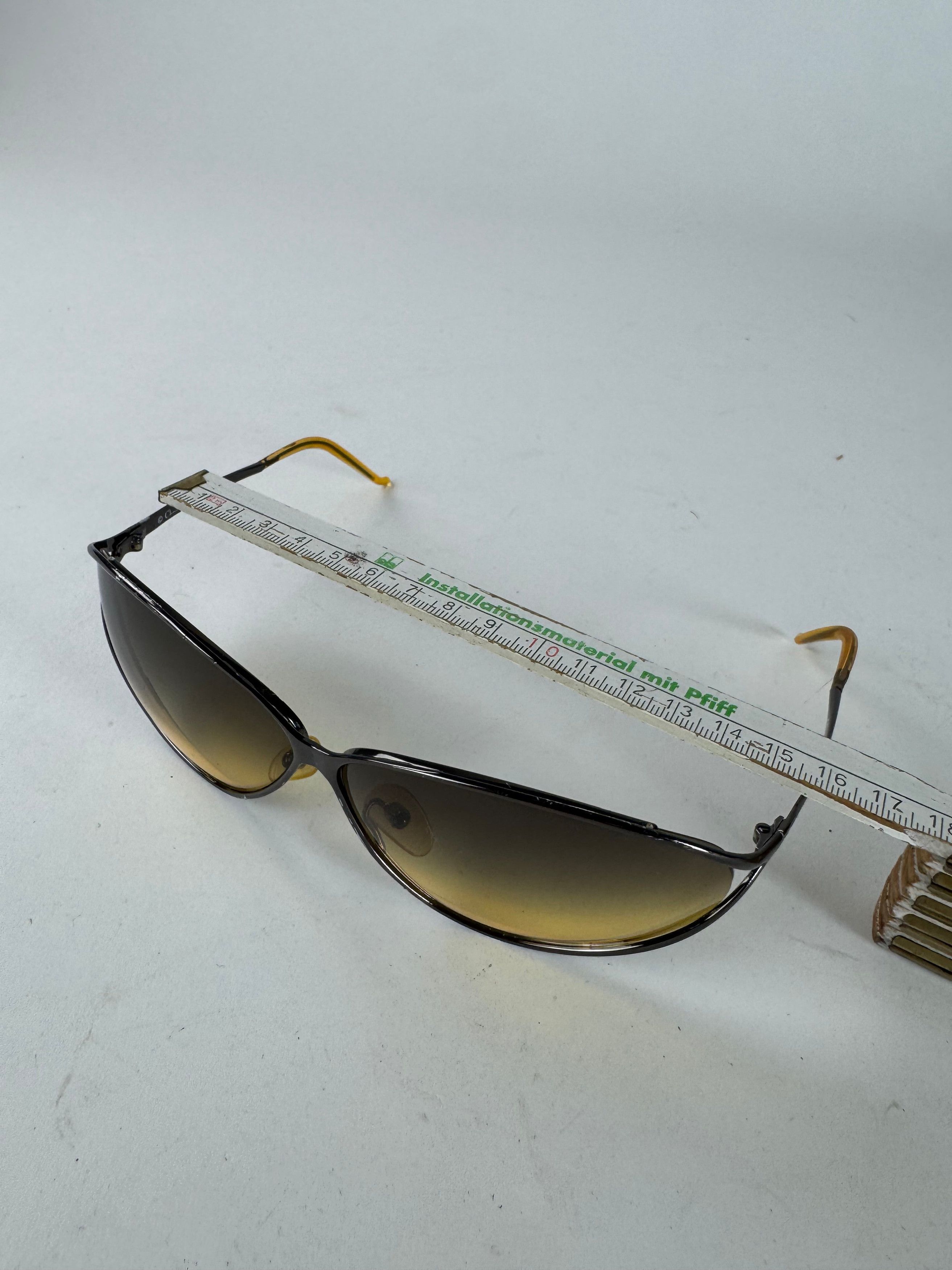 Dior Vintage Metal sunglasses yellow Silver Size ONE SIZE - 8 Thumbnail