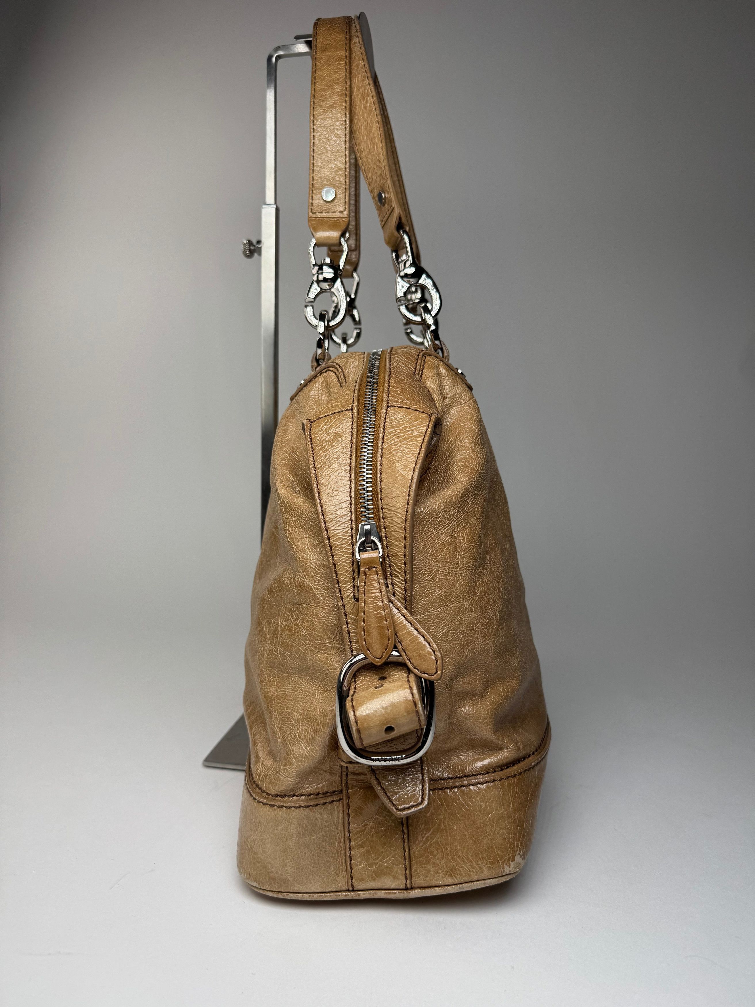 Celine Vintage Paris Leather Handbag Brown Size ONE SIZE - 7 Thumbnail