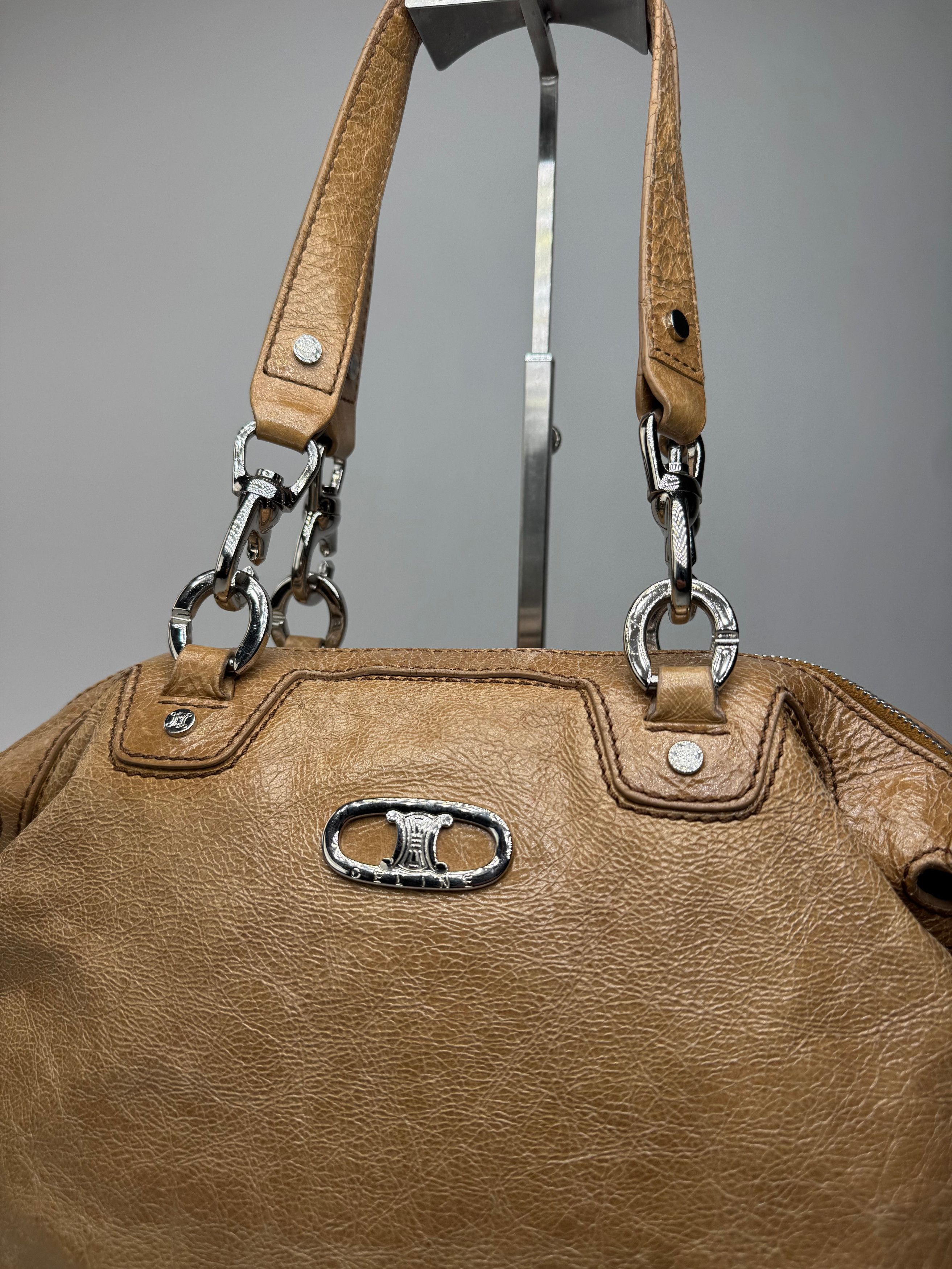 Celine Vintage Paris Leather Handbag Brown Size ONE SIZE - 9 Thumbnail