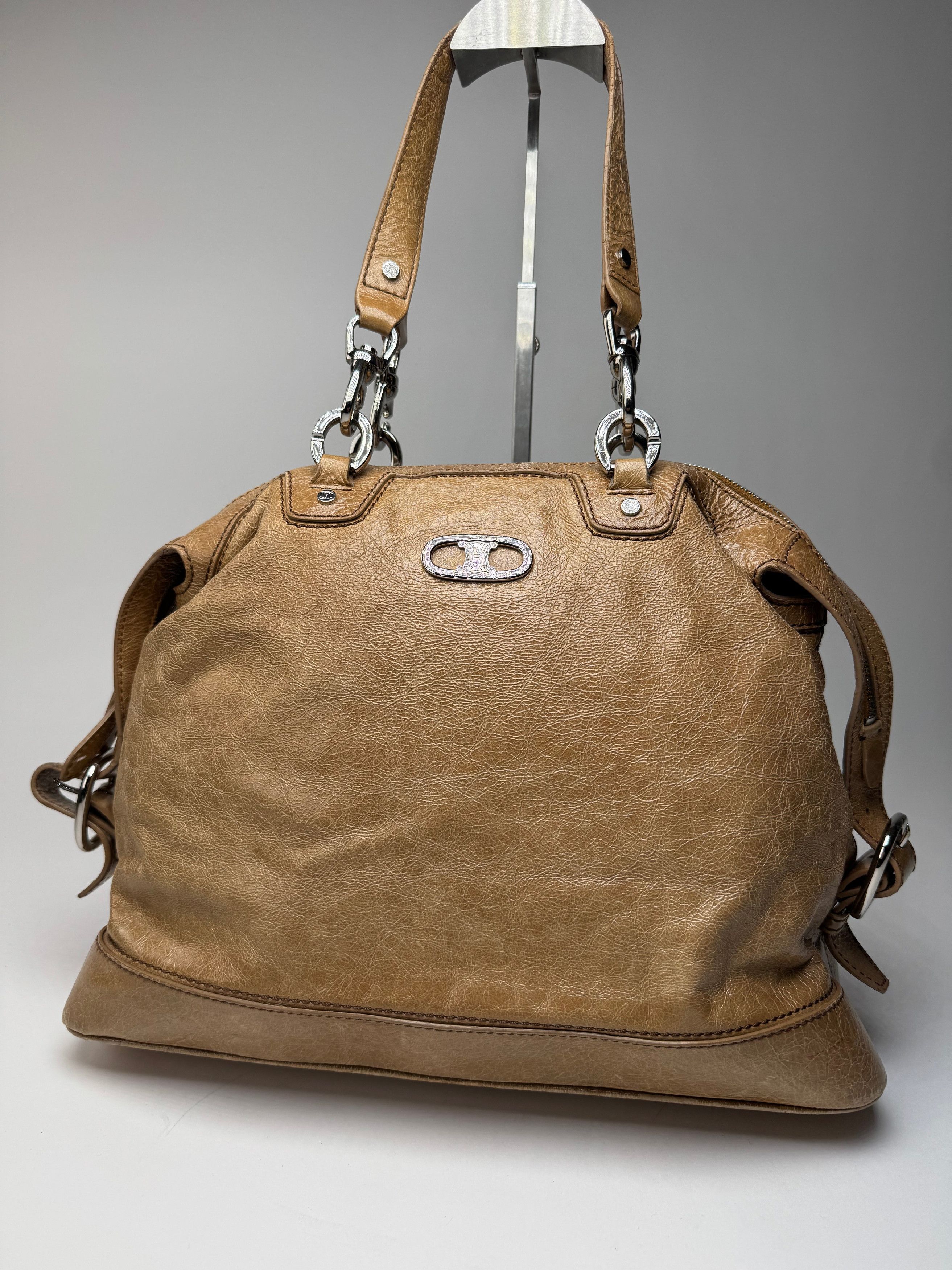 Celine Vintage Paris Leather Handbag Brown Size ONE SIZE - 6 Thumbnail