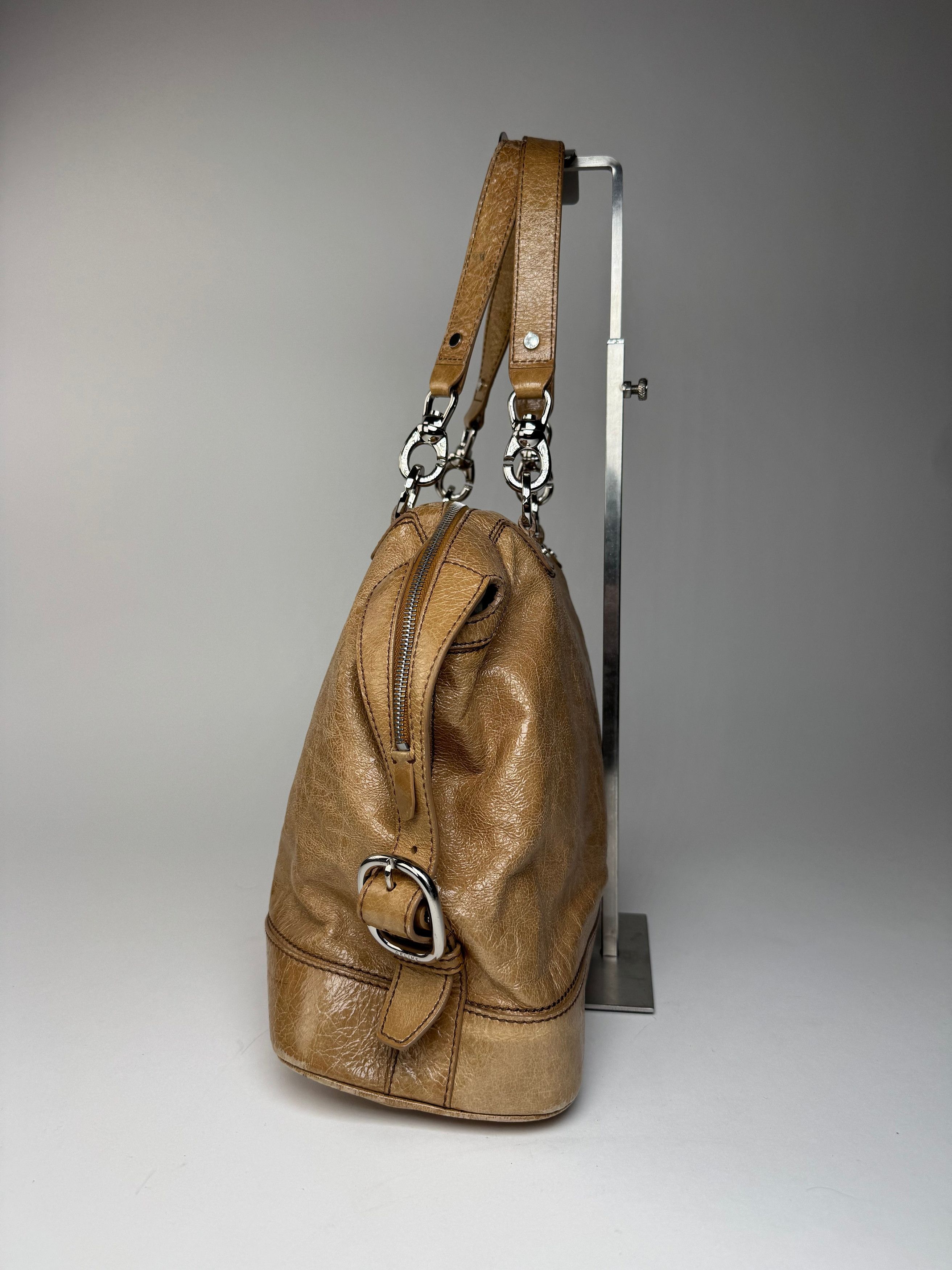 Celine Vintage Paris Leather Handbag Brown Size ONE SIZE - 5 Thumbnail