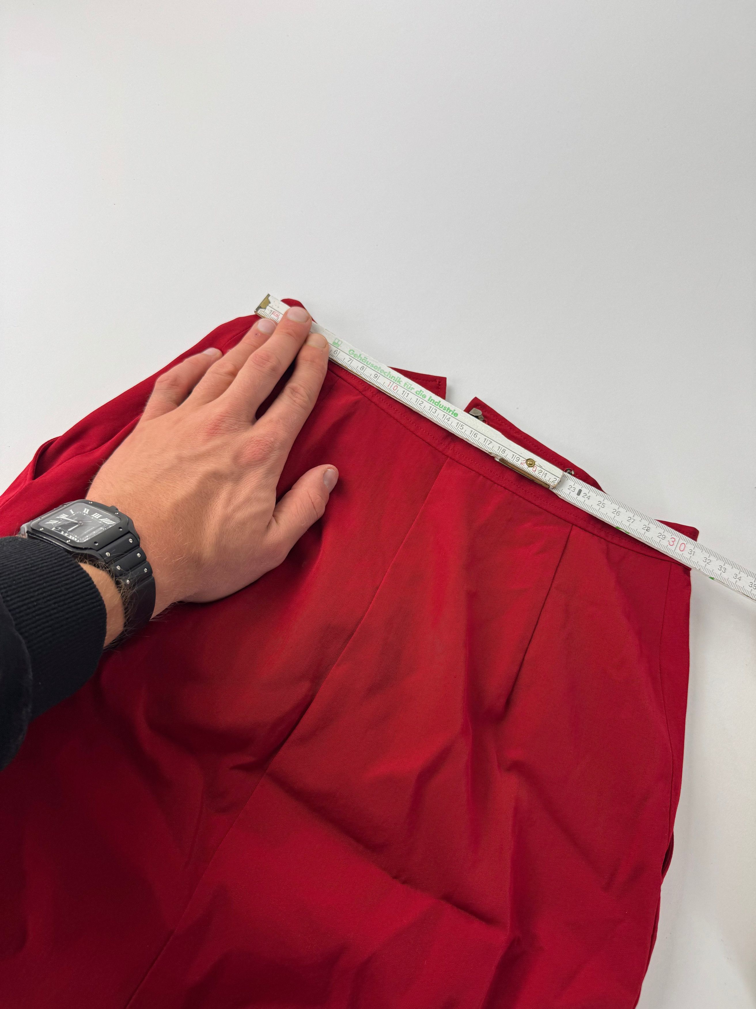 Dior Vintage Canvas Skirt Red S Size 27" / US 4 / IT 40 - 6 Thumbnail