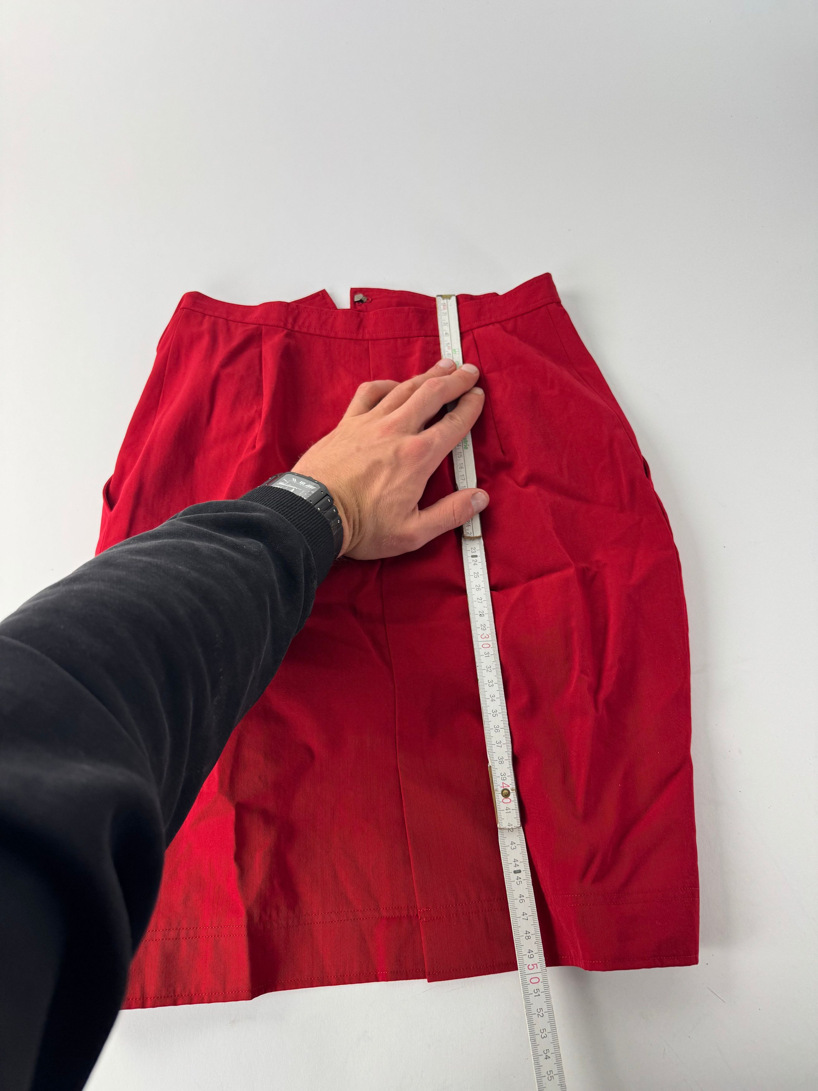 Dior Vintage Canvas Skirt Red S Size 27" / US 4 / IT 40 - 7 Thumbnail