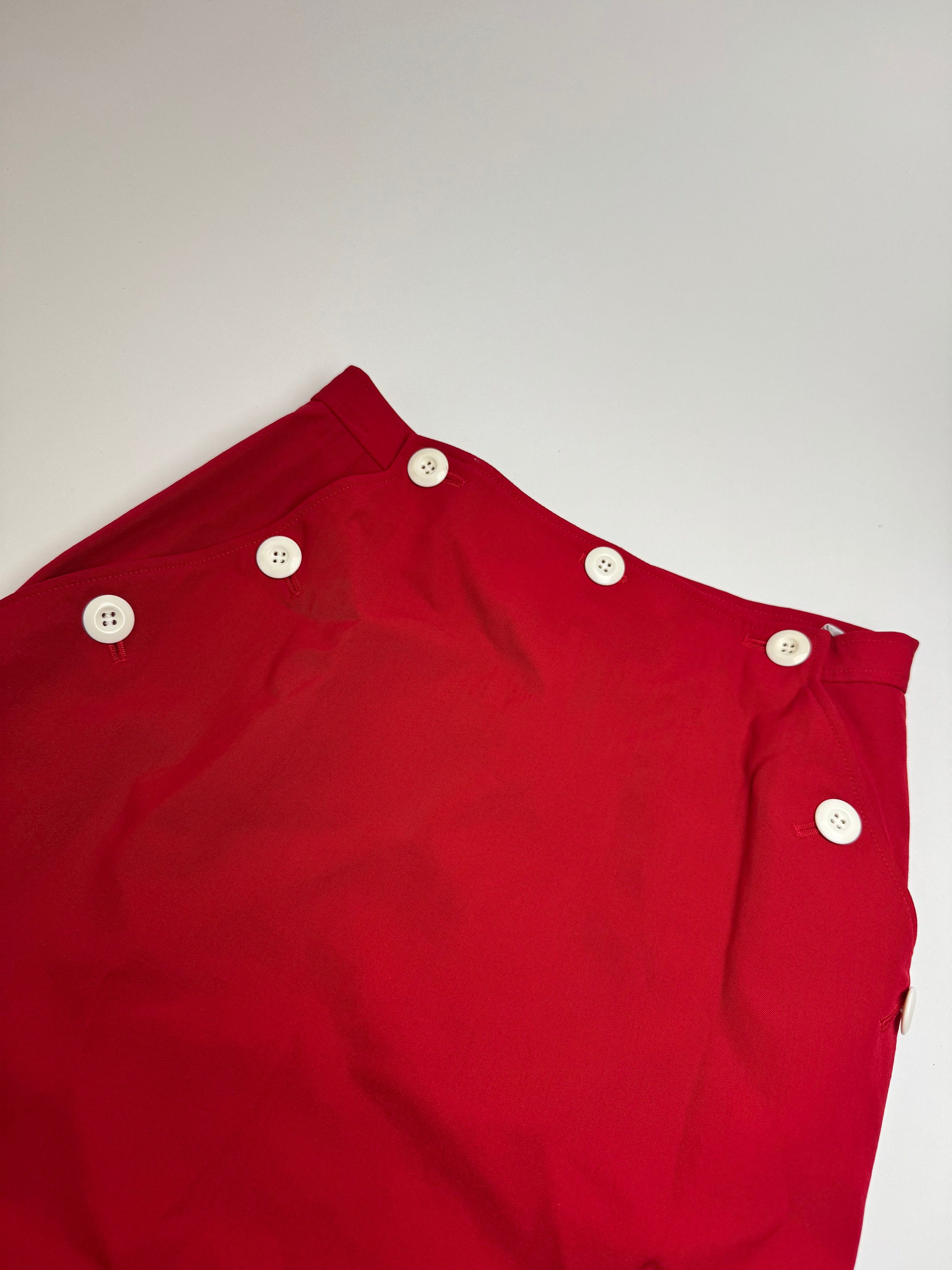 Dior Vintage Canvas Skirt Red S Size 27" / US 4 / IT 40 - 2 Thumbnail
