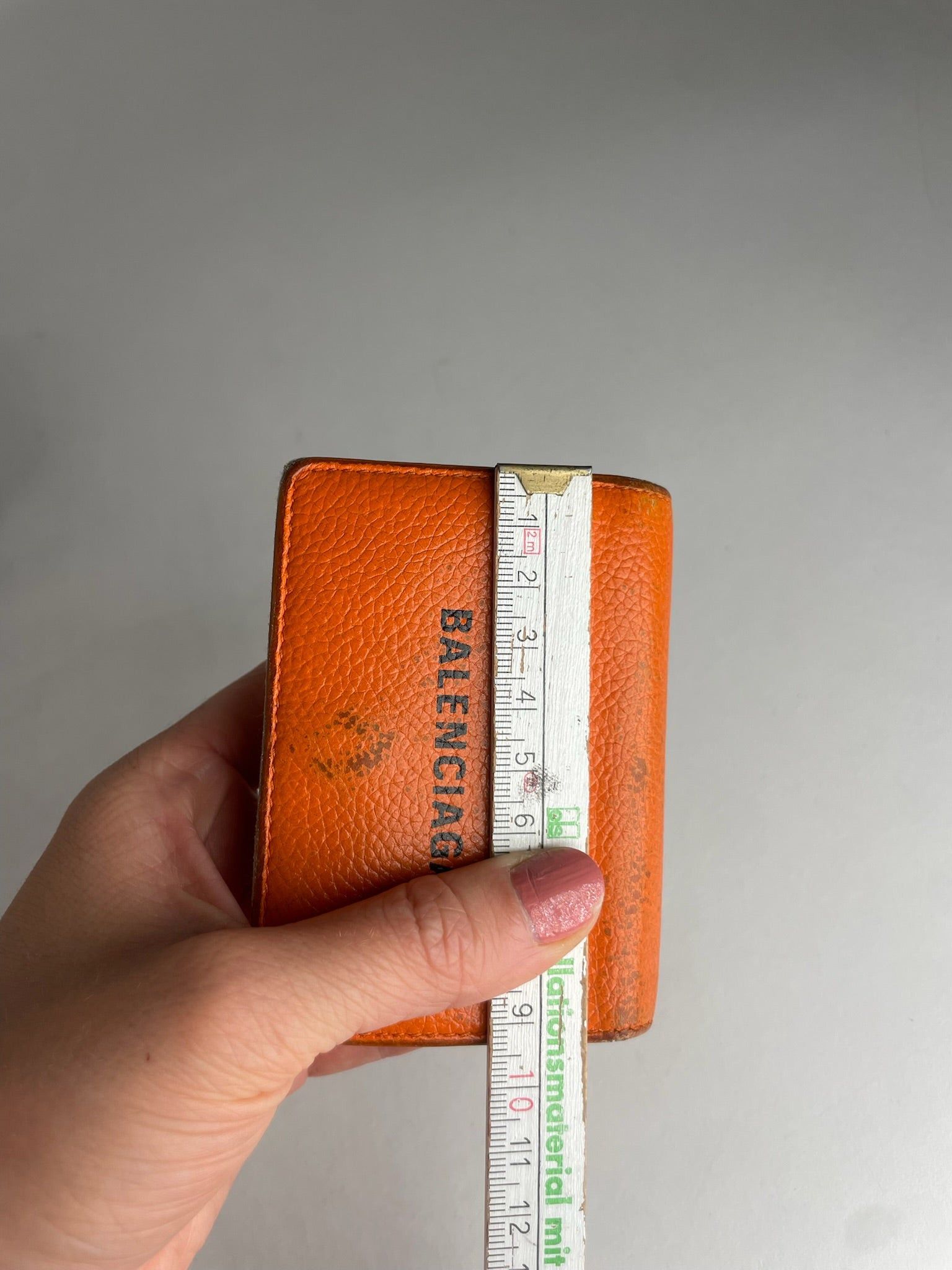 Balenciaga Vintage Leather Card Holder Wallet Orange Black Size ONE SIZE - 4 Thumbnail