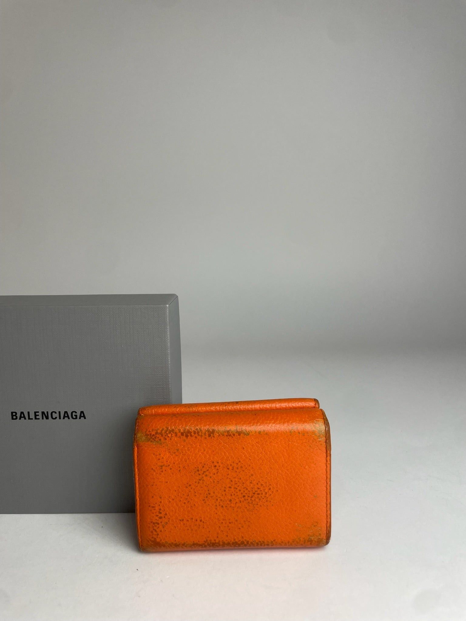 Balenciaga Vintage Leather Card Holder Wallet Orange Black Size ONE SIZE - 8 Thumbnail