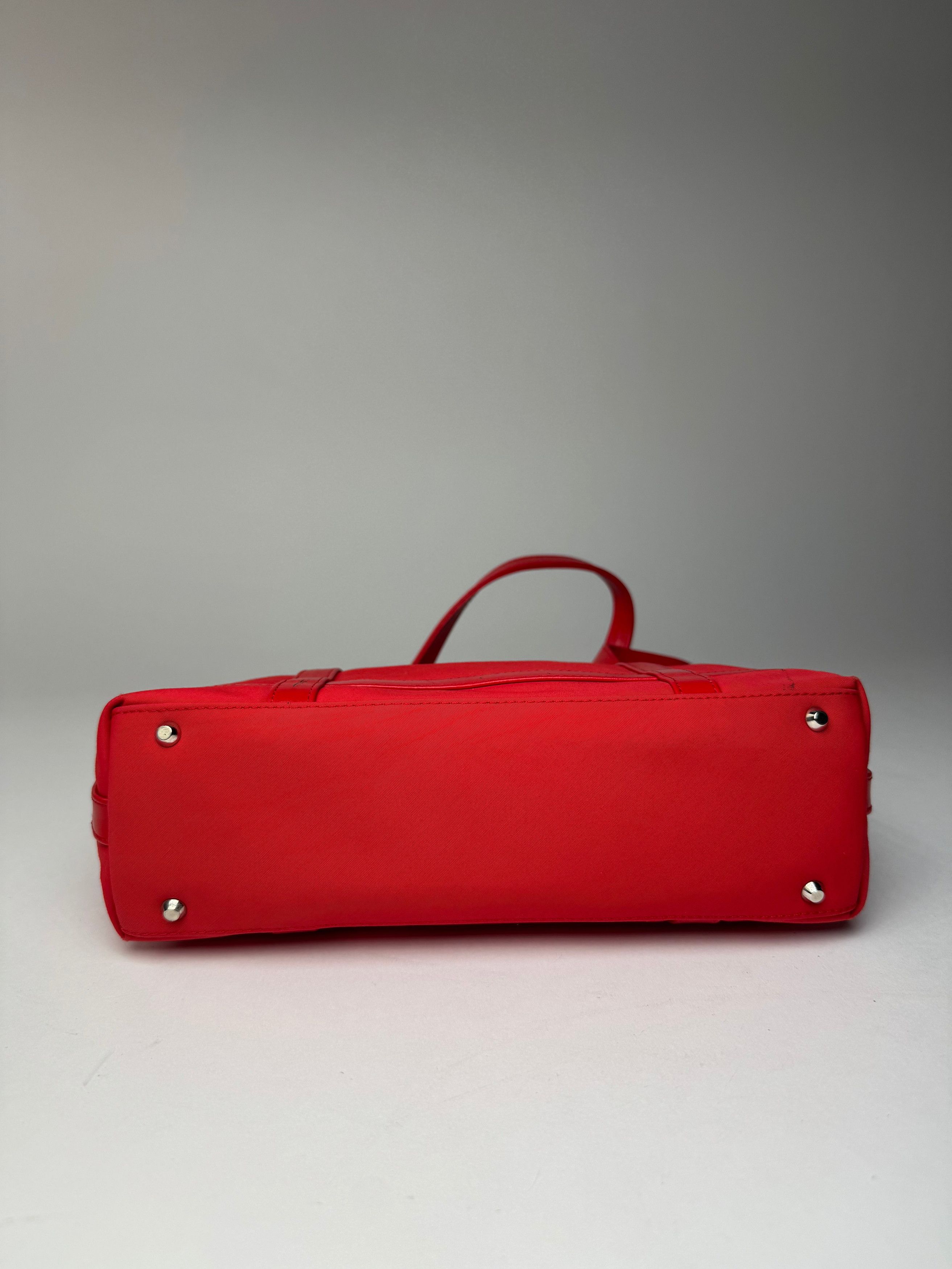 Courreges Vintage Polyester Patent Leather Handbag Red Size ONE SIZE - 12 Thumbnail