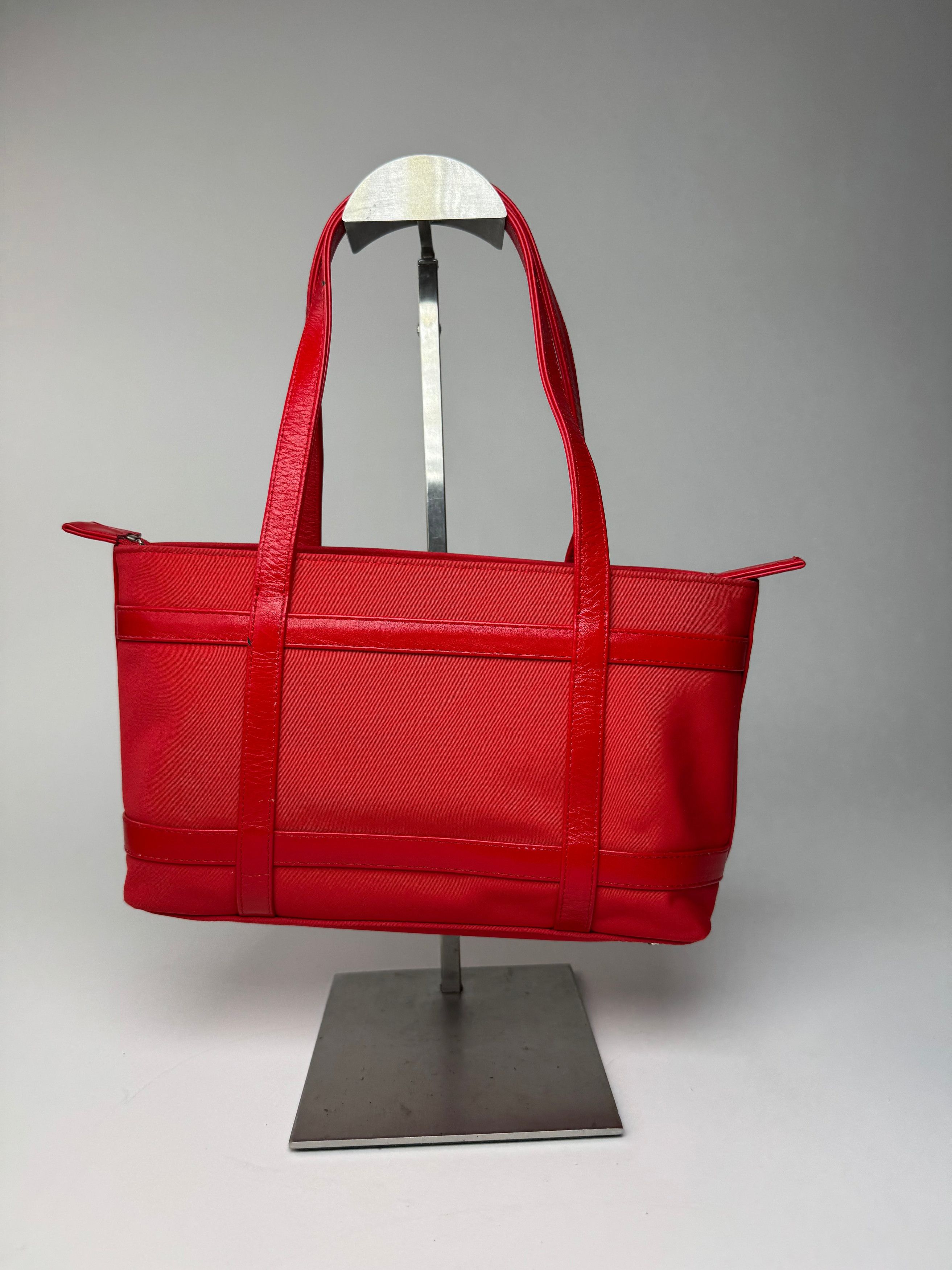 Courreges Vintage Polyester Patent Leather Handbag Red Size ONE SIZE - 2 Thumbnail