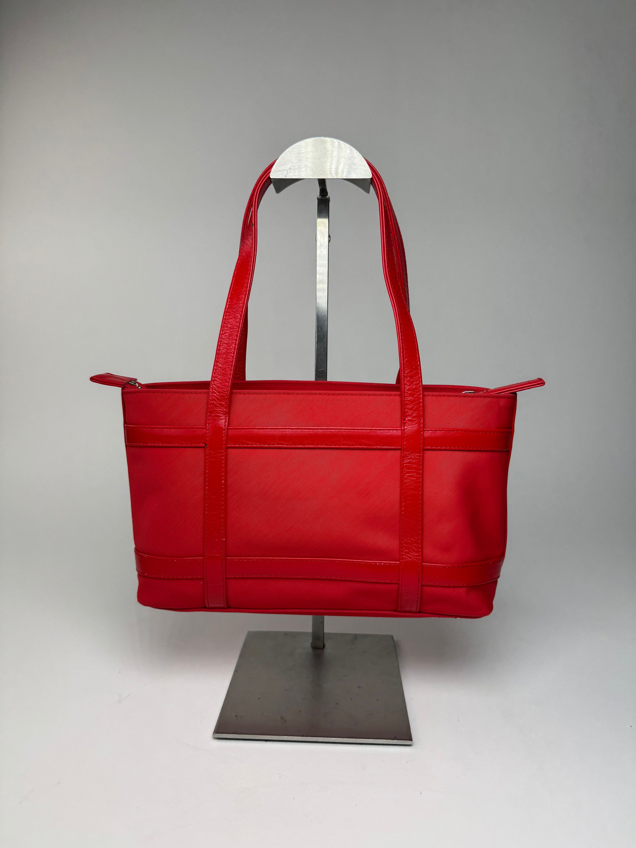Courreges Vintage Polyester Patent Leather Handbag Red Size ONE SIZE - 13 Thumbnail