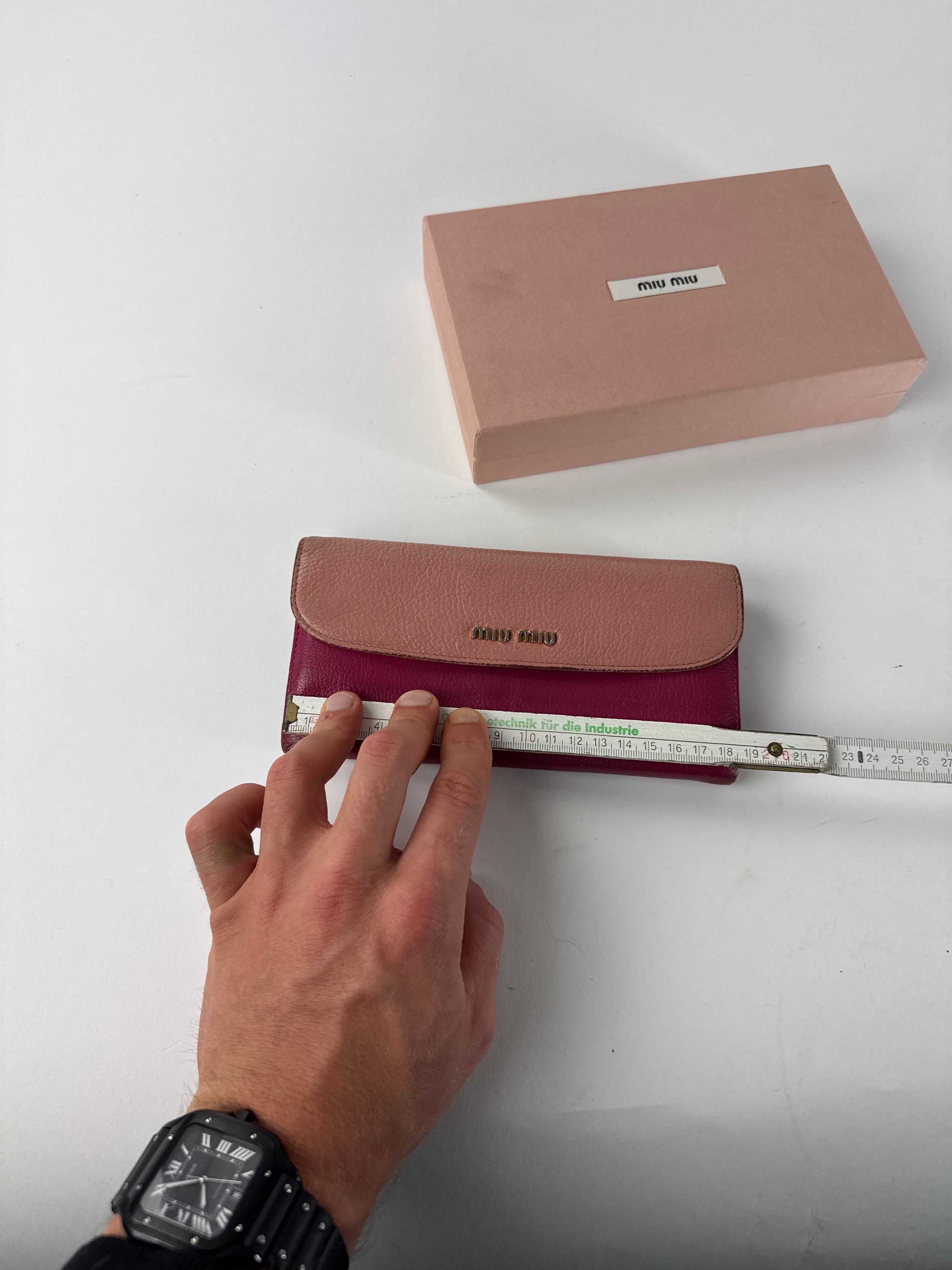 Miu Miu Vintage Leather Wallet Pink Size ONE SIZE - 6 Thumbnail
